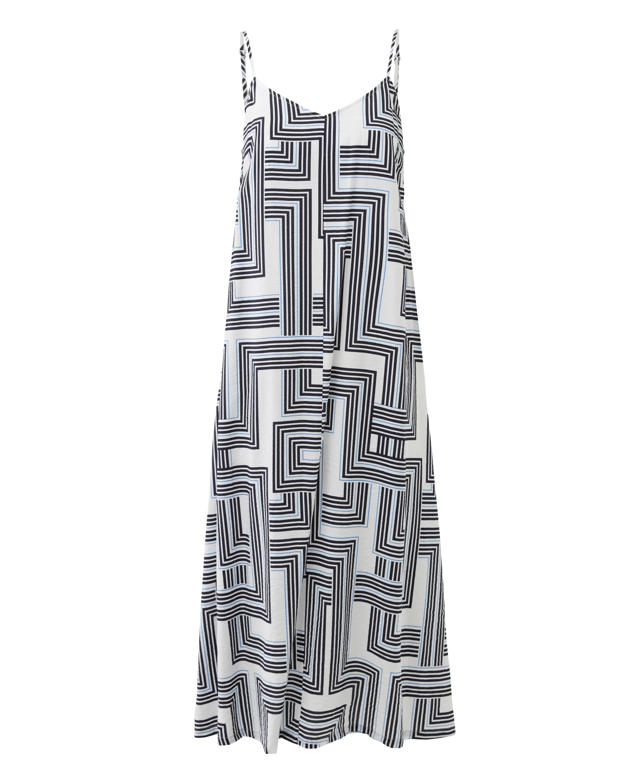 Geo Print Slip Dress Multicolor