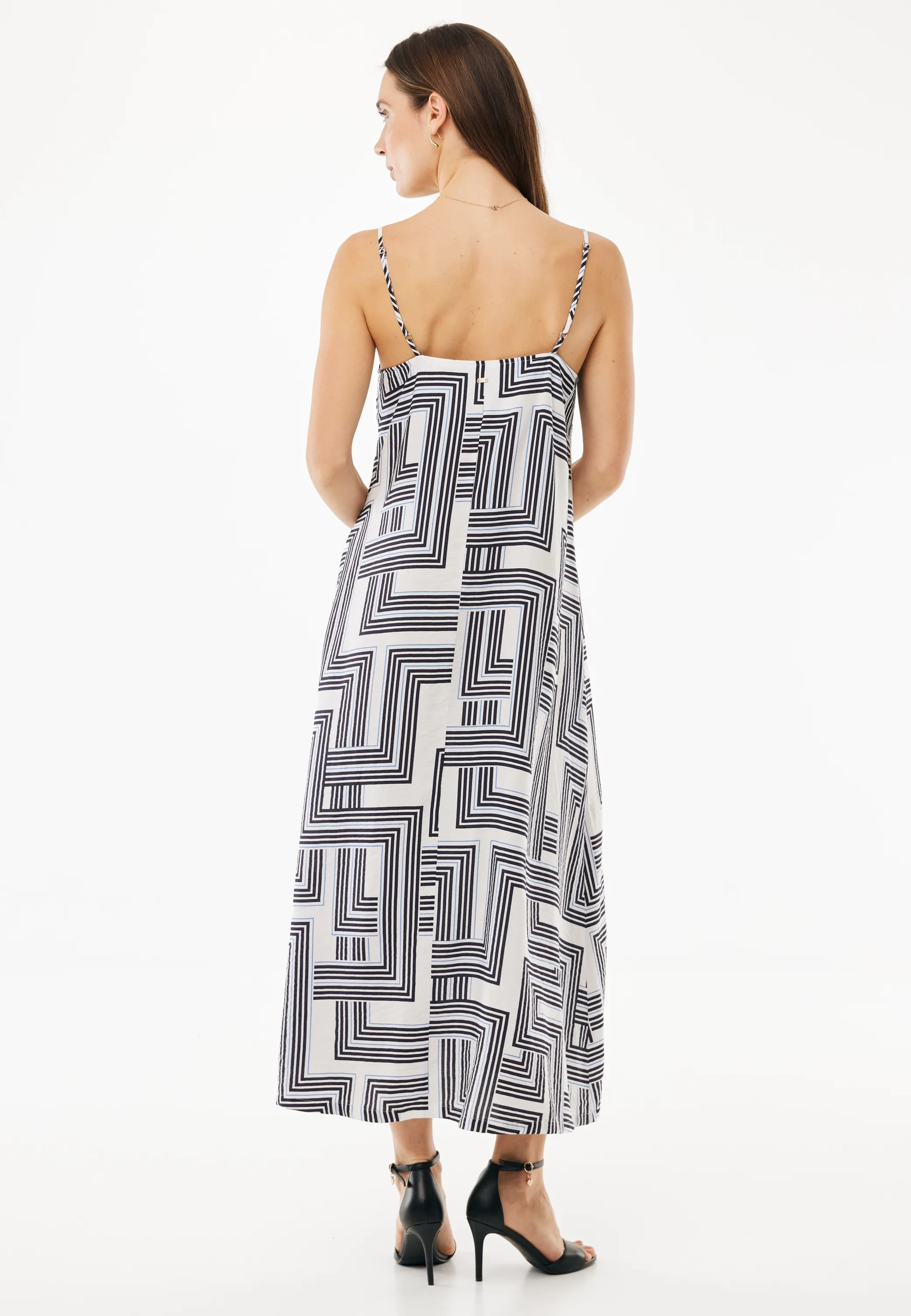 Geo Print Slip Dress Multicolor