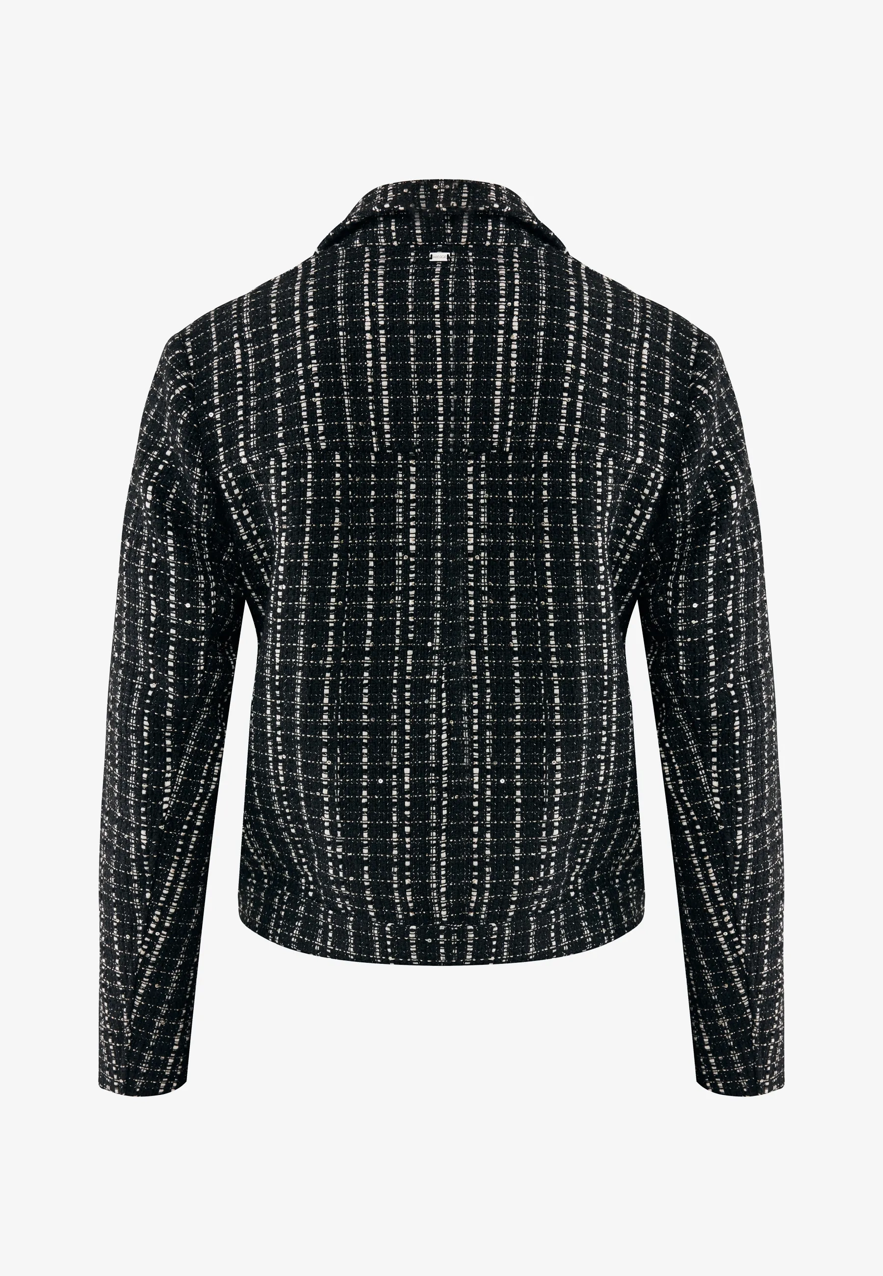 Mexx Women | Black blazer with tweed print