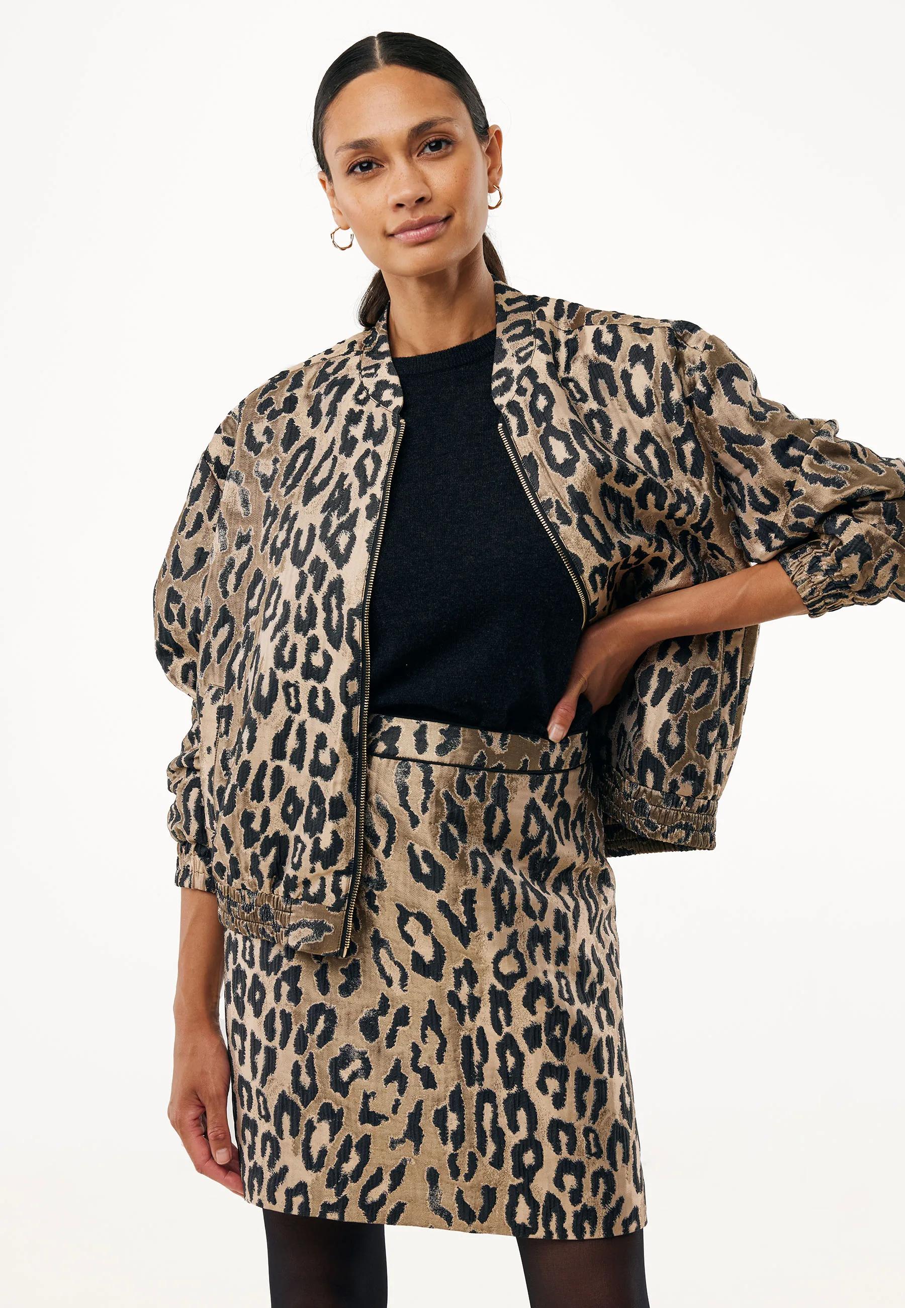 Mexx Dames | Multicolor bomberjack met luipaardprint
