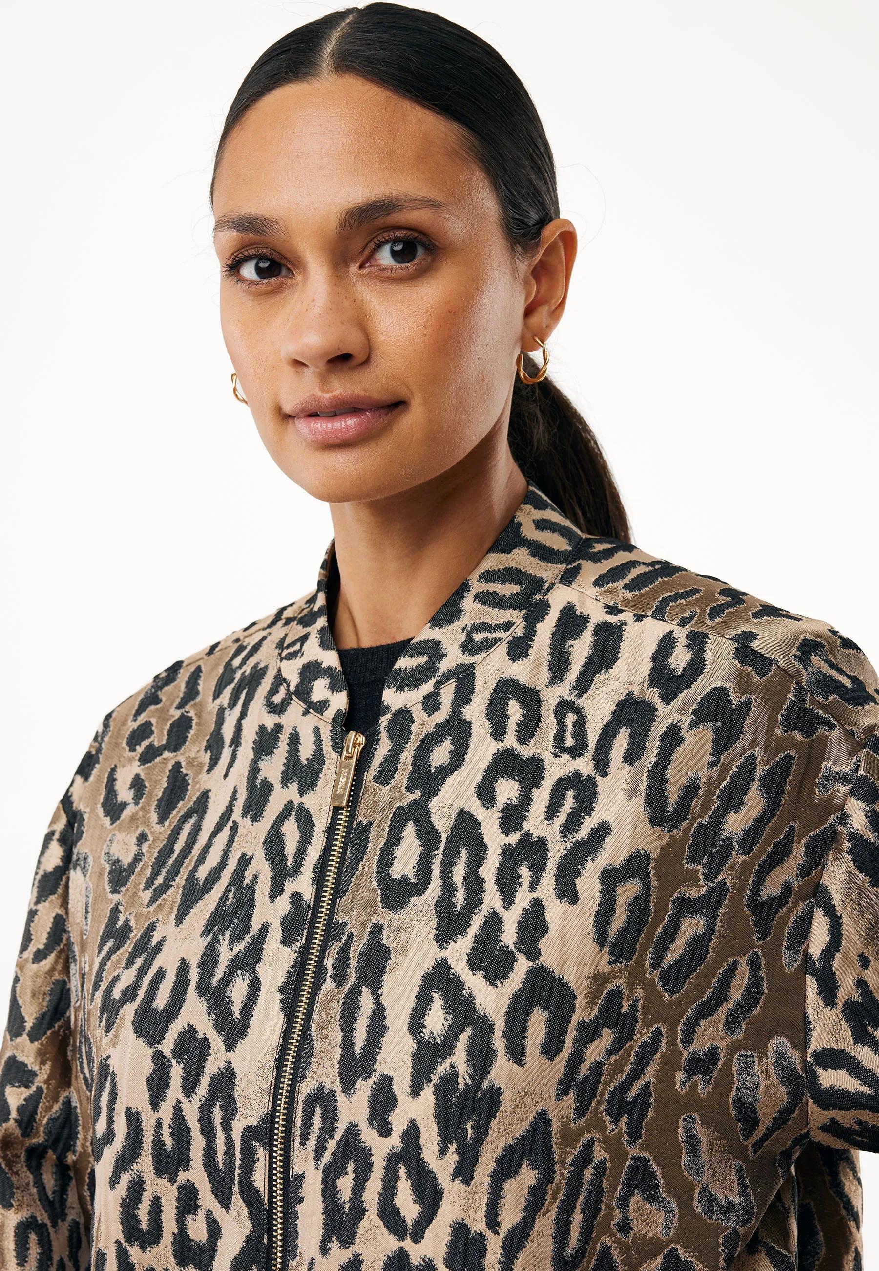 Mexx Dames | Multicolor bomberjack met luipaardprint