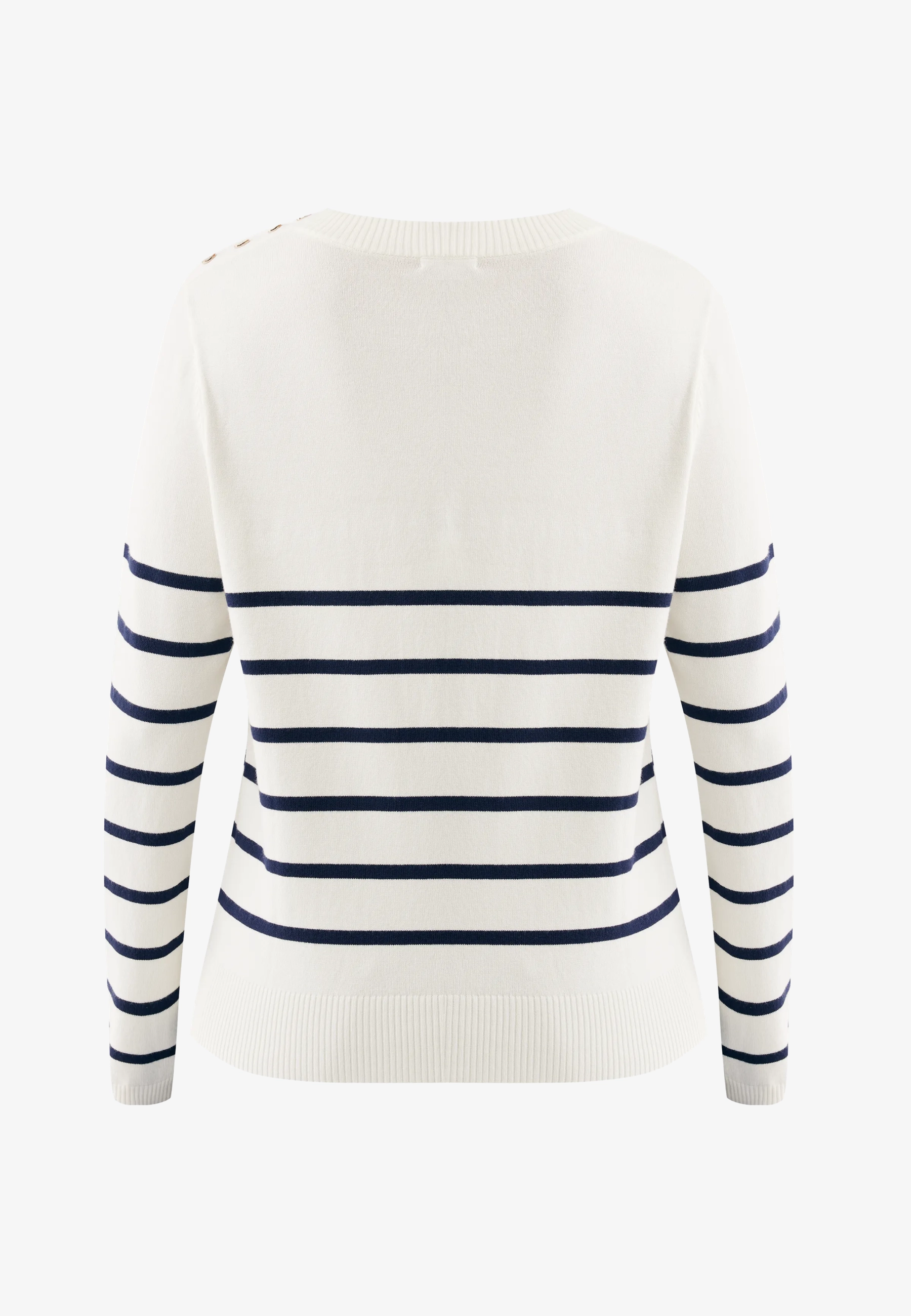 Aster Gestreepte Trui Off White