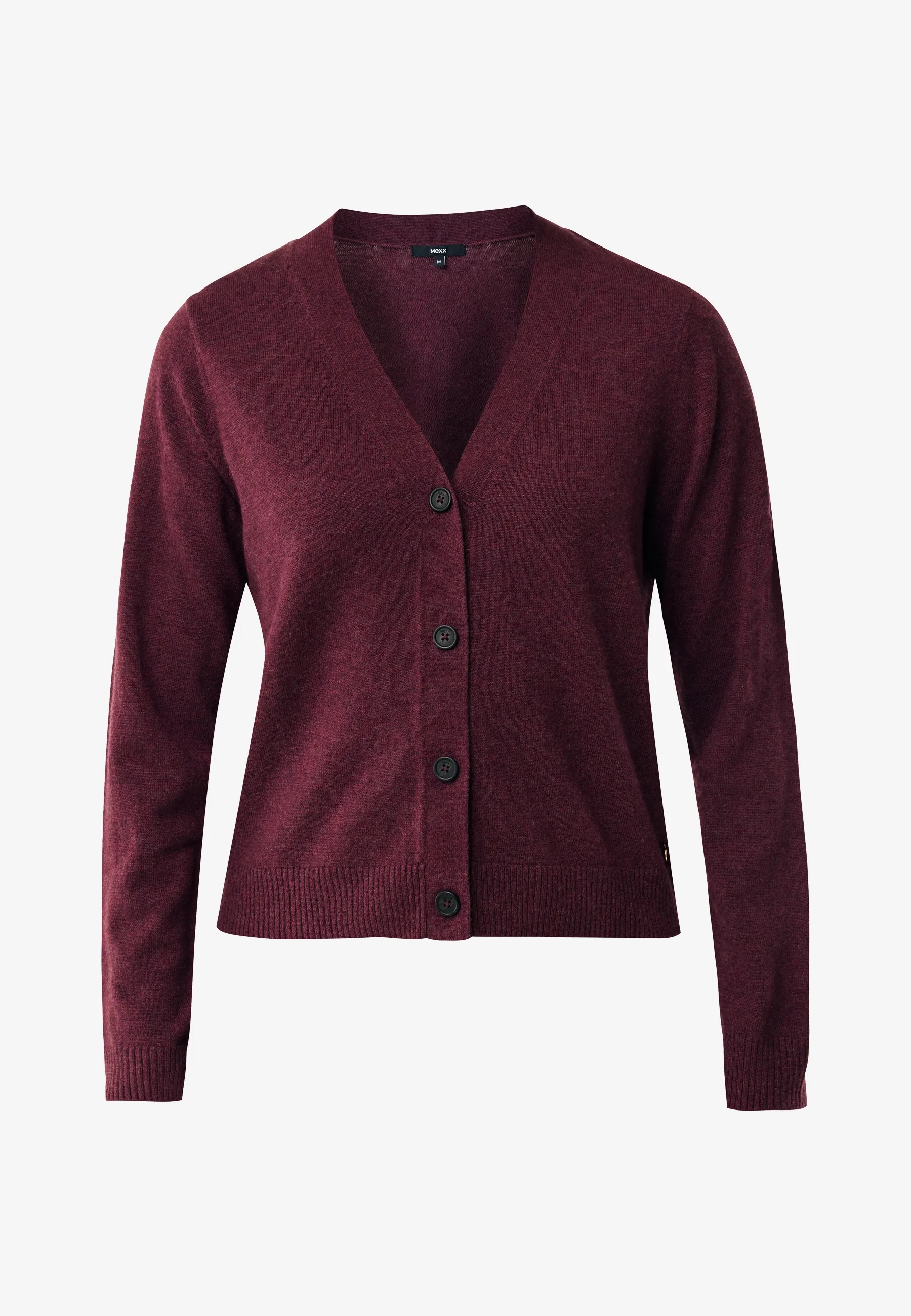 Aralia cashmere vest Donkerrood