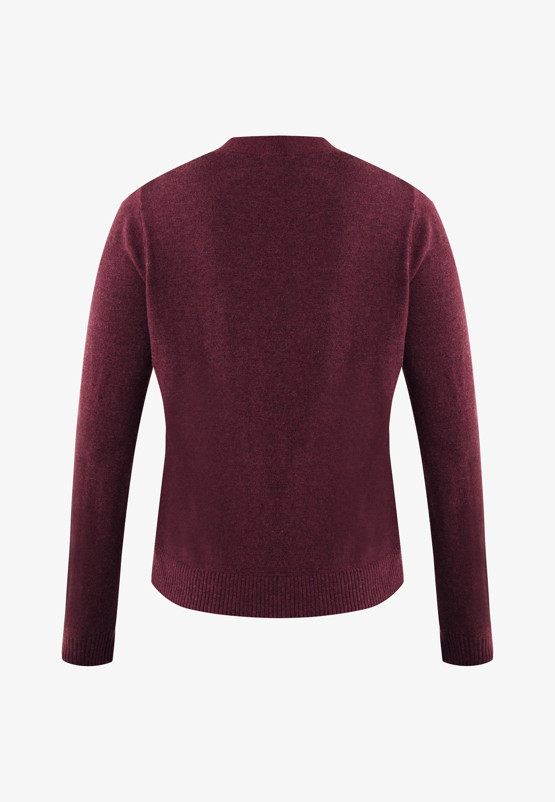 Aralia cashmere vest Donkerrood