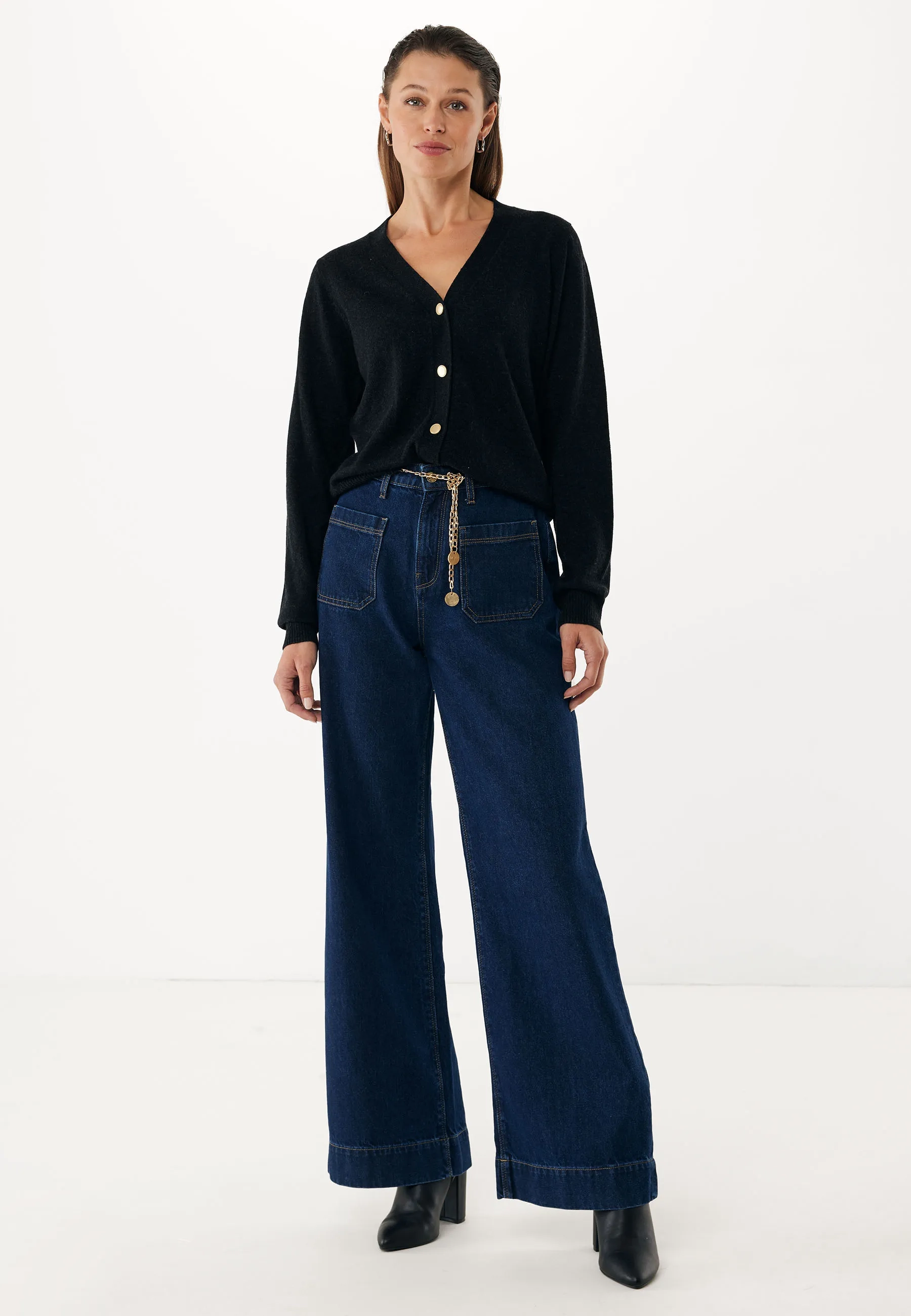 Aralia cashmere vest Zwart