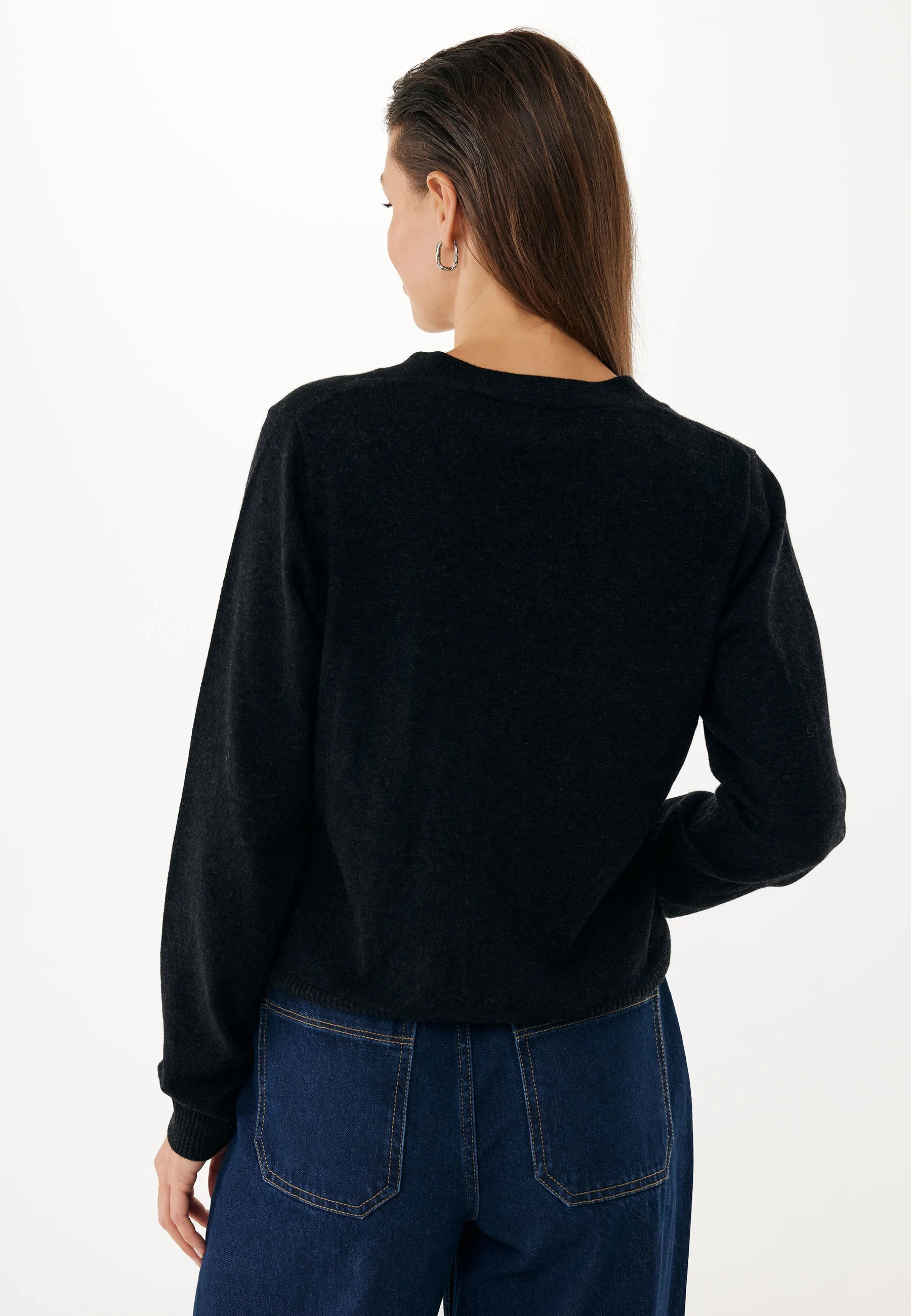 Aralia cashmere vest Zwart