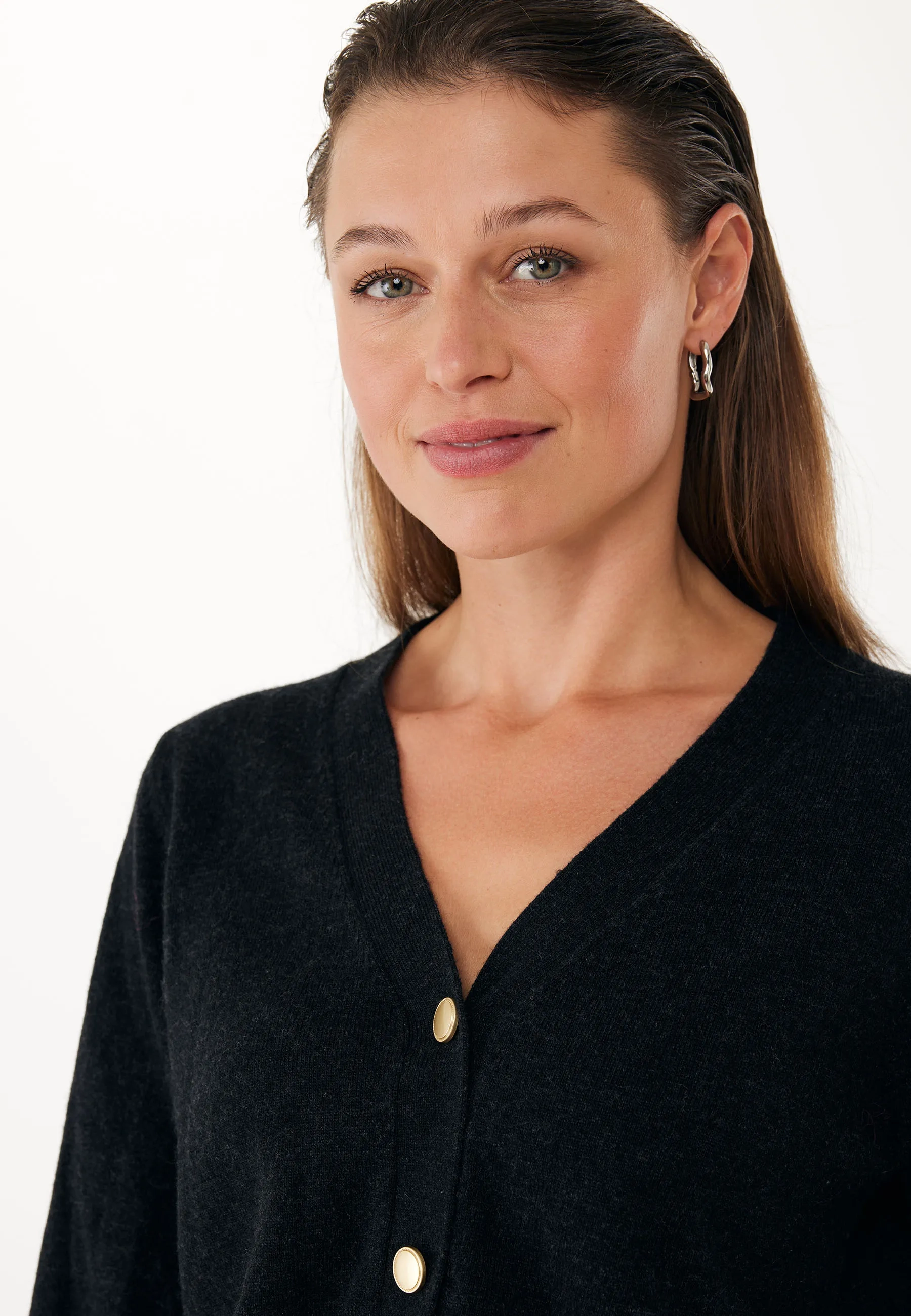 Aralia cashmere vest Zwart