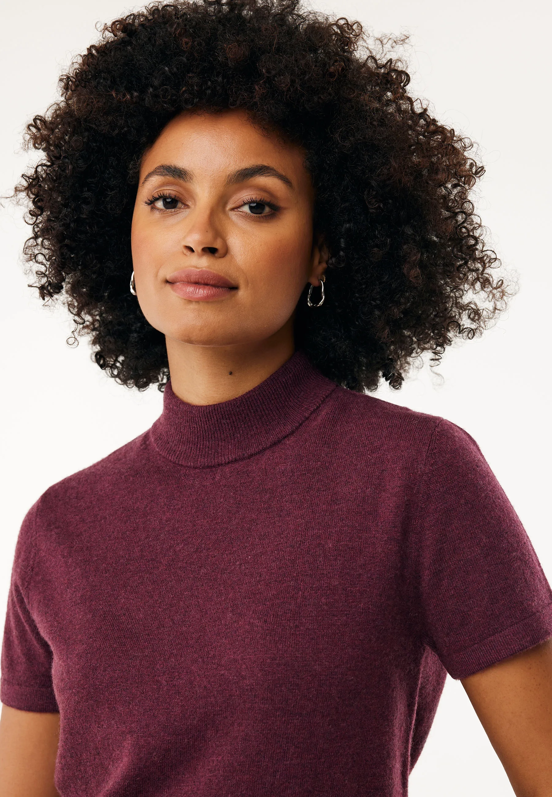 Mexx Women | Dark red mock neck sweater