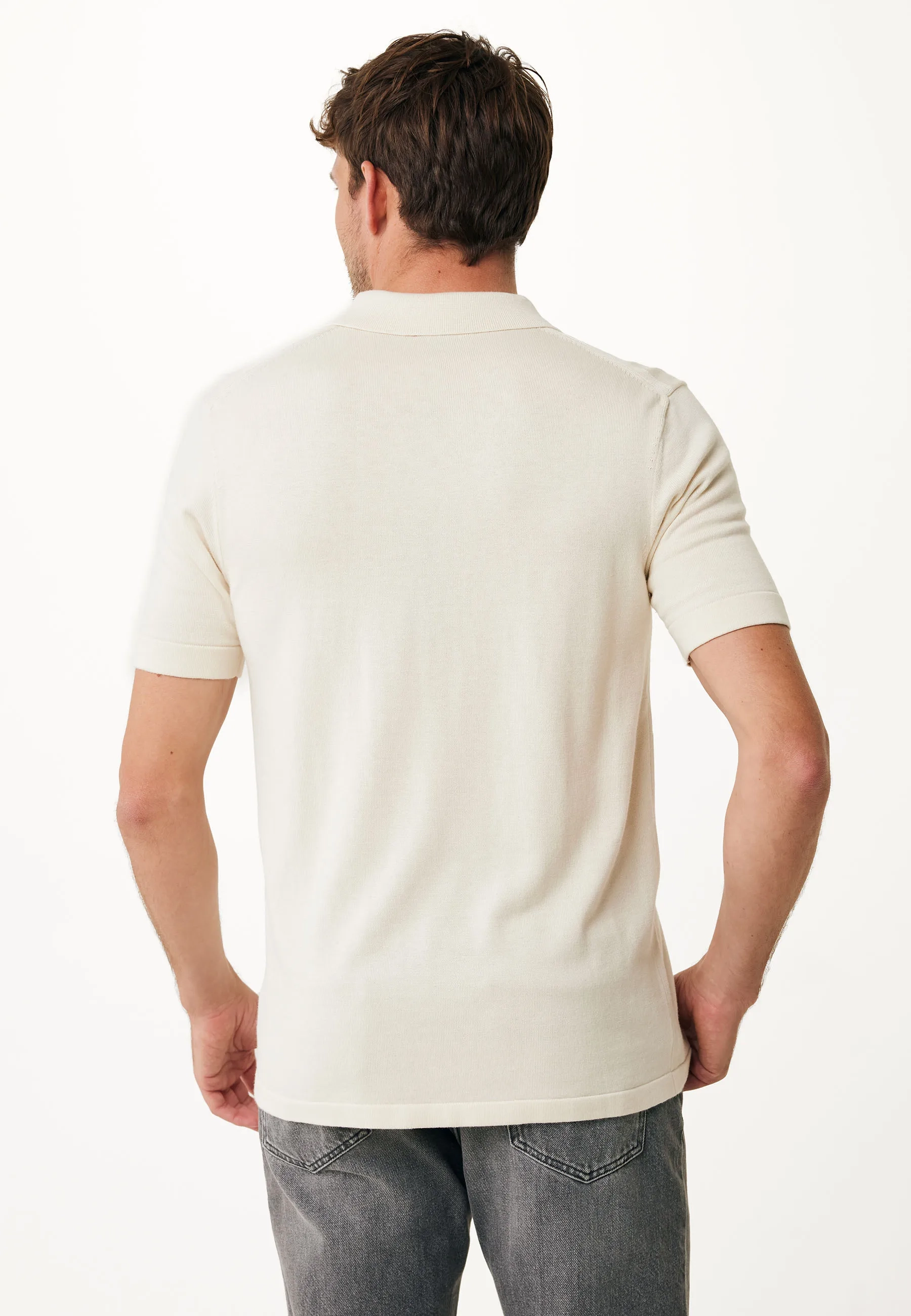 Mexx Heren | Warm white poloshirt