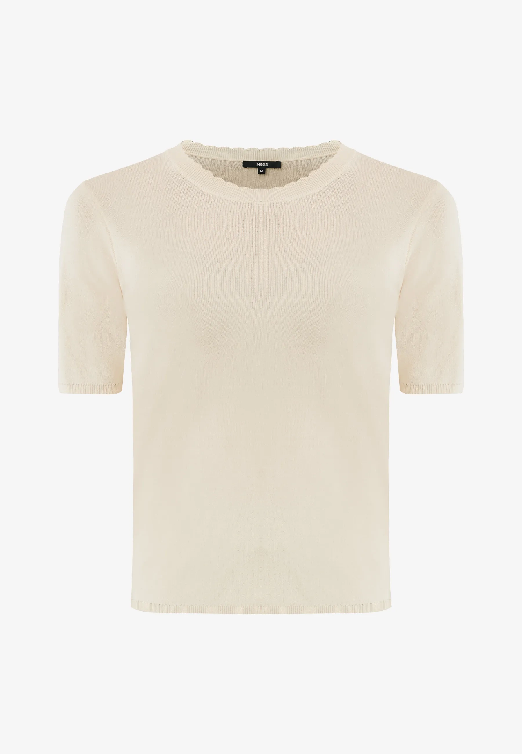 Gerbera gebreide top korte mouw Crème