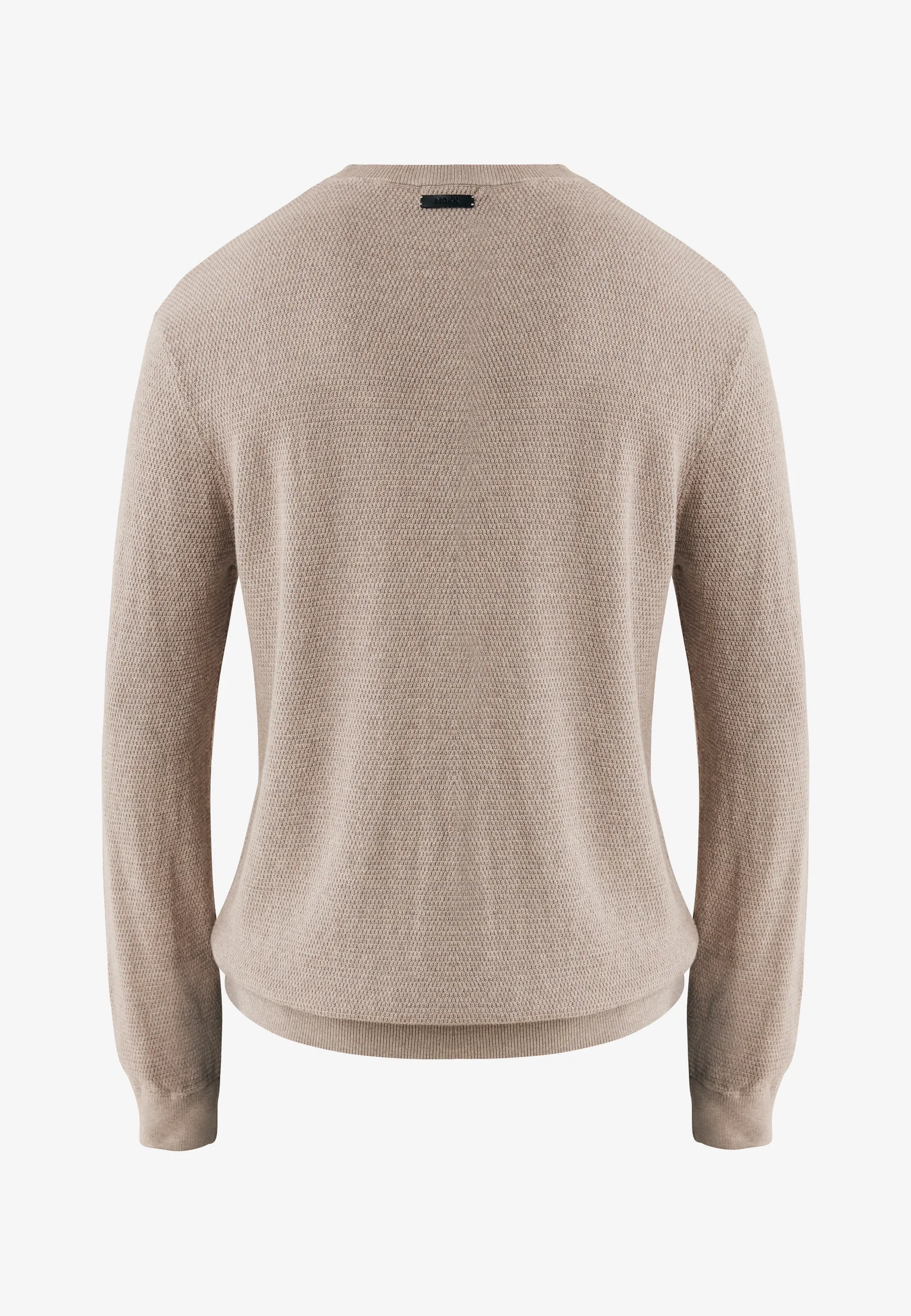 Gestructureerde gebreide trui Taupe mêlee