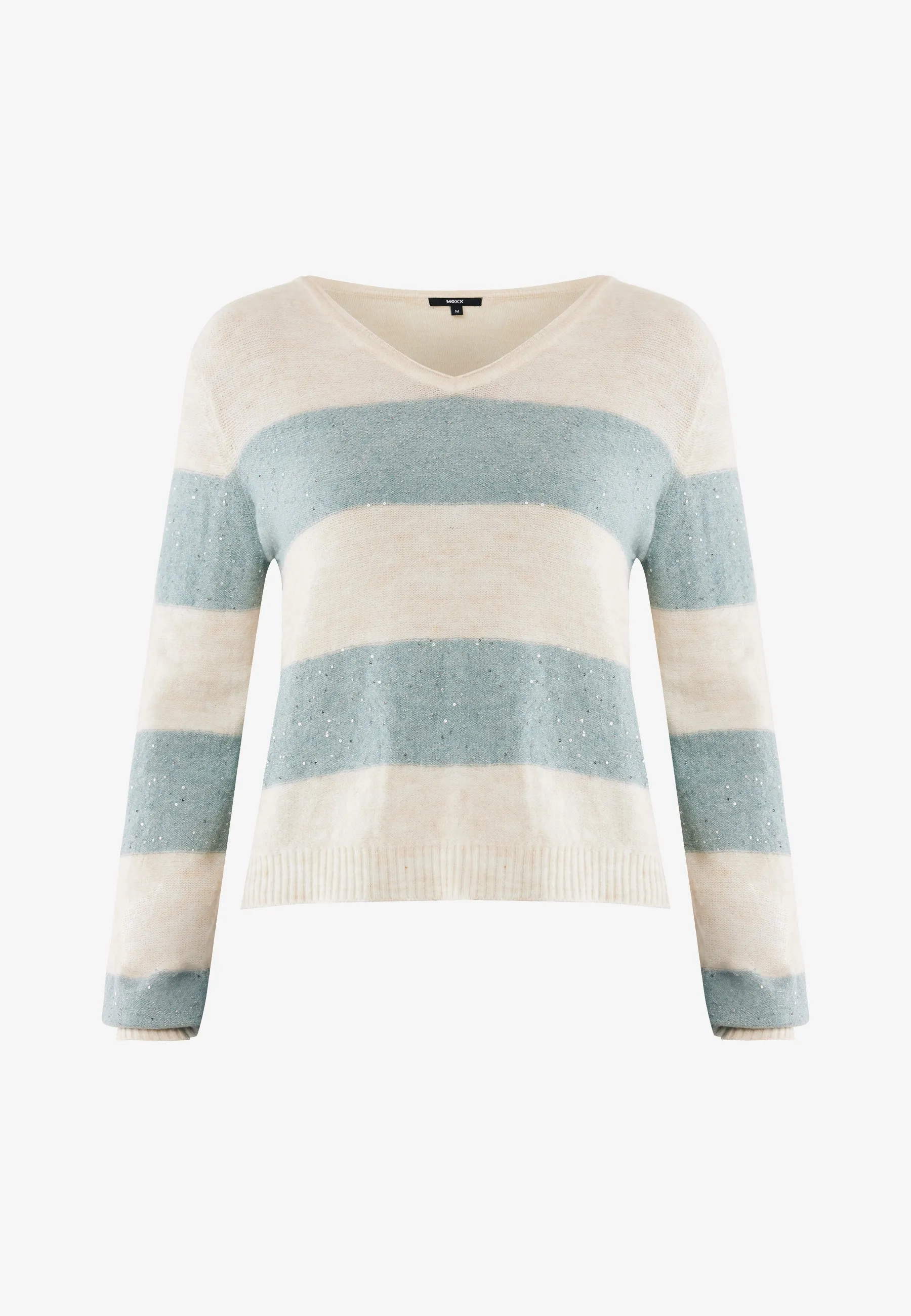 Fancy V-hals jumper Crème