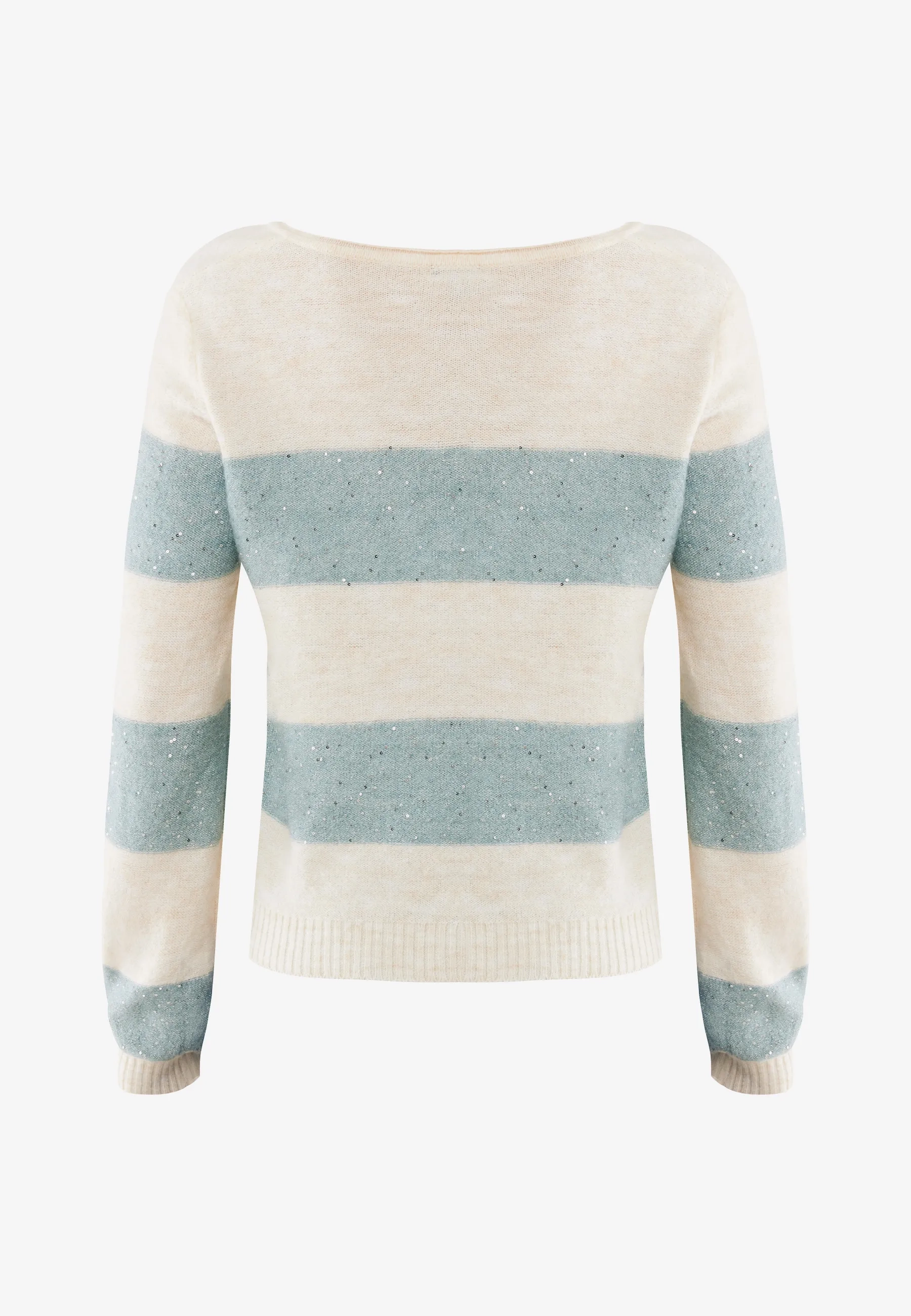 Fancy V-hals jumper Crème