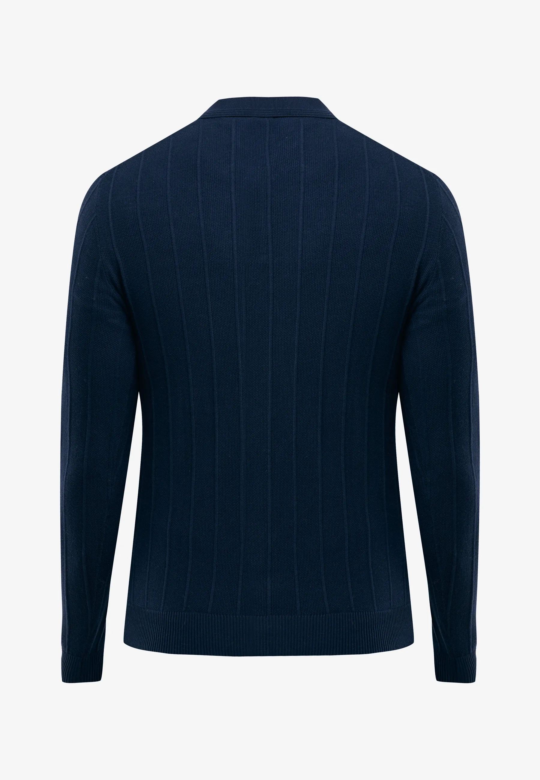 Gebreide gestreepte polo Mid navy