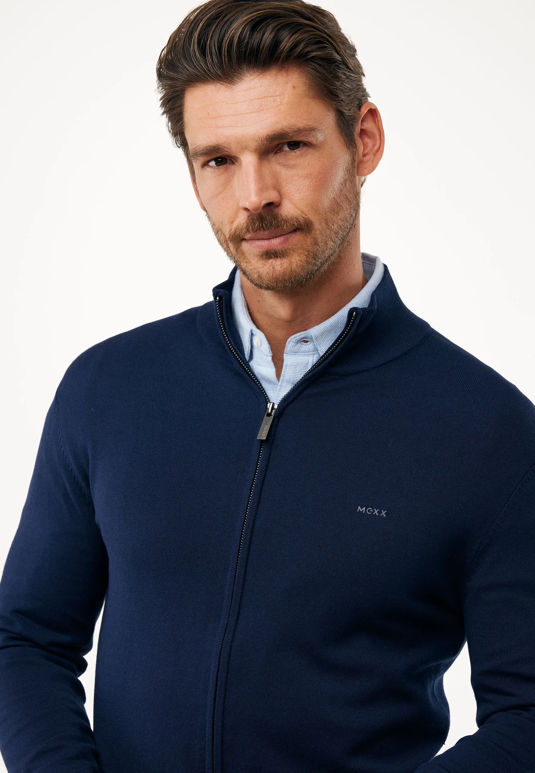 Mexx Men | Mid navy zip-through cardigan