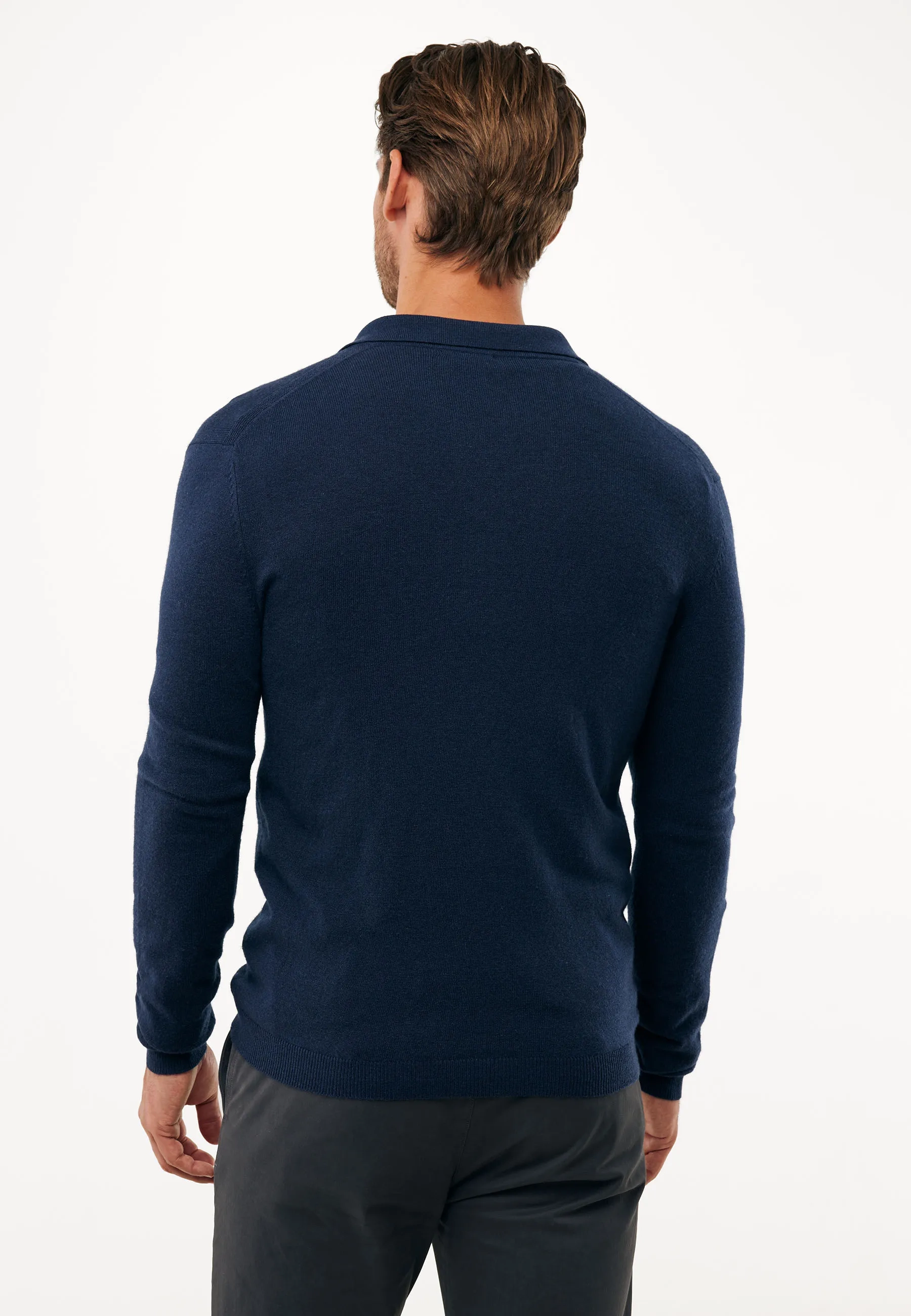 Denali Wool Cashmere Blend Cardigan Mid Navy