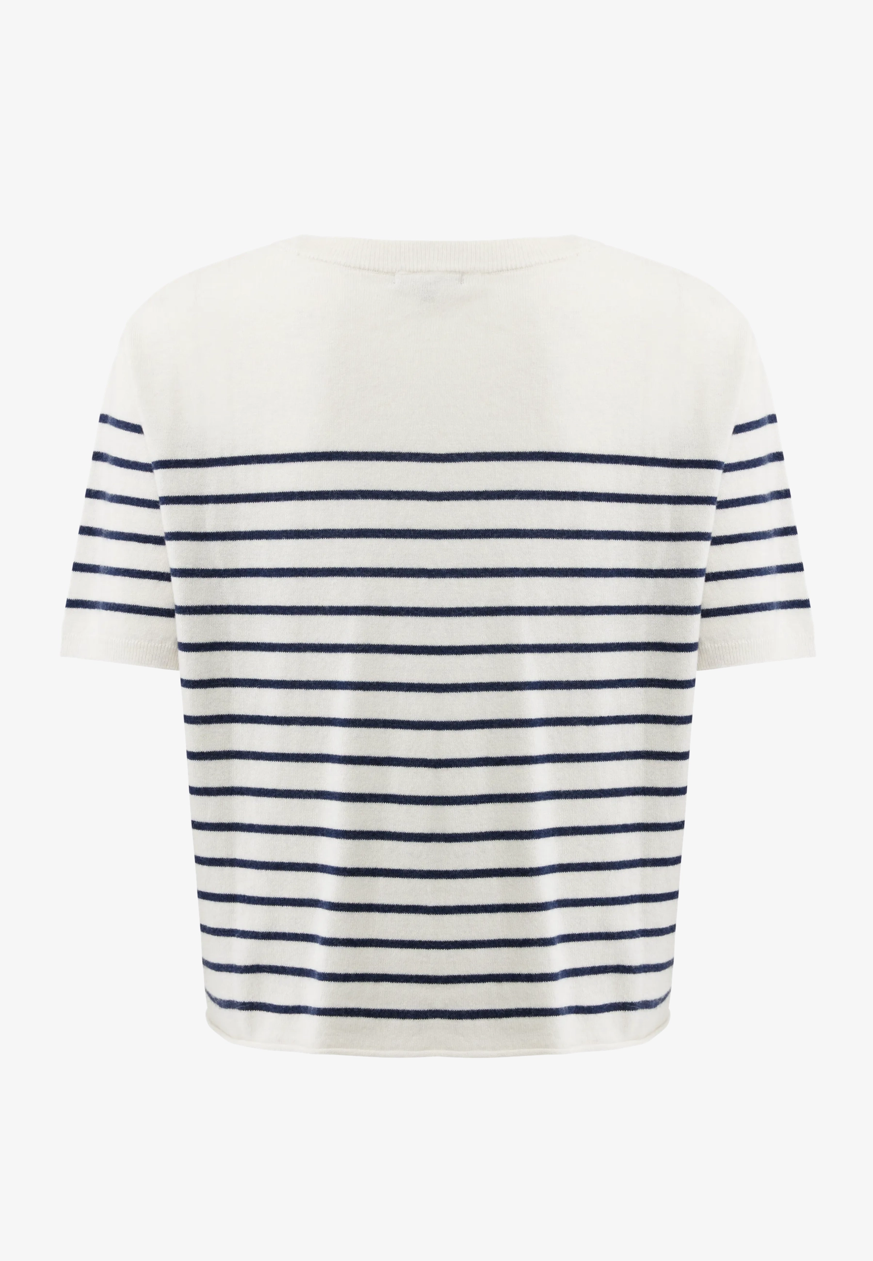 Camelia Gestreepte Top Boxy Fit Off White