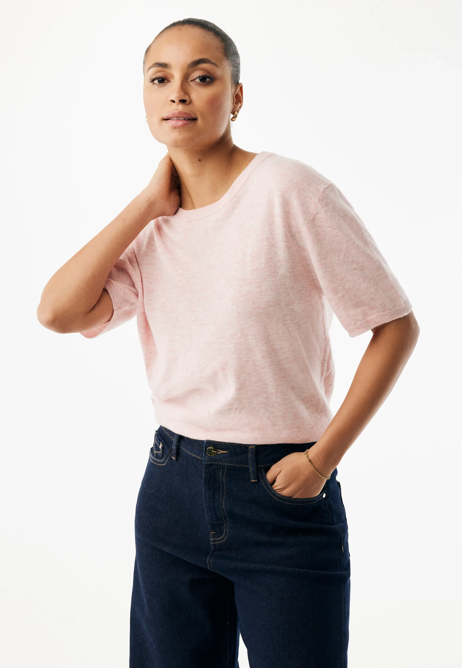 Camelia Top Boxy Fit Lichtroze