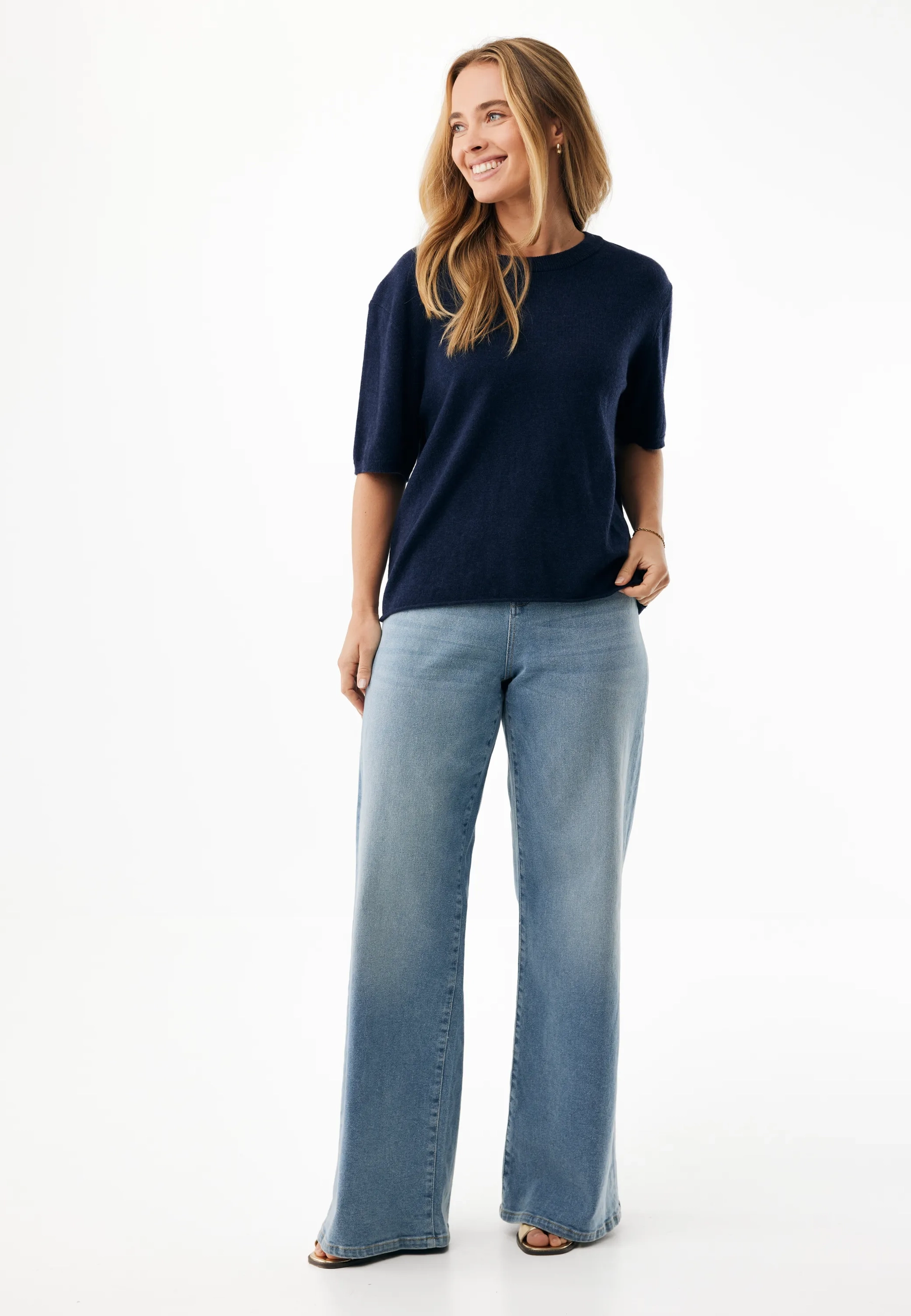 Camelia Top Boxy Fit Midnight Blue