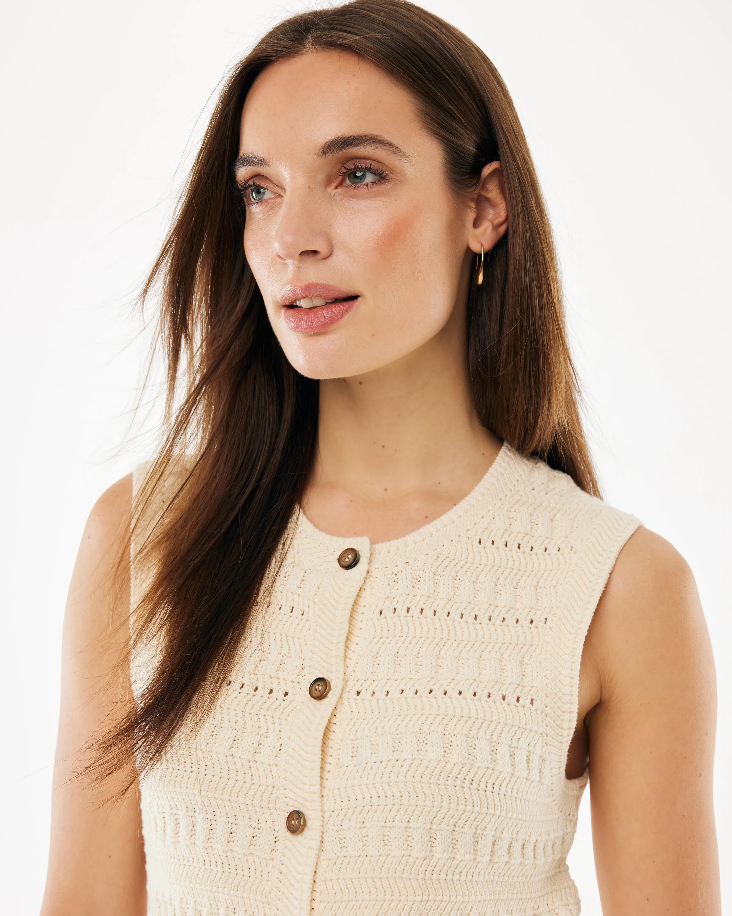 Crochet Top Light Sand