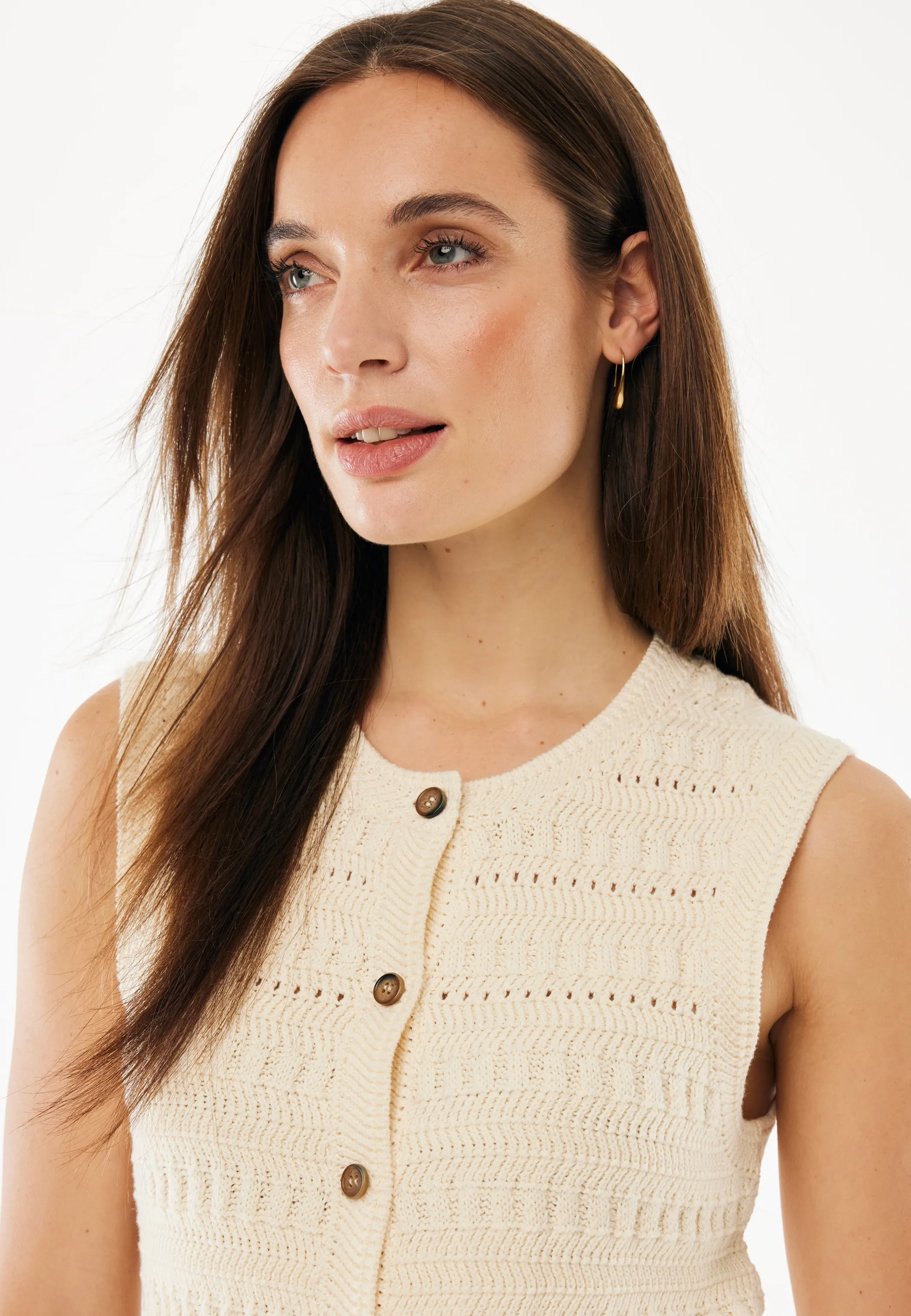 Crochet Top Light Sand