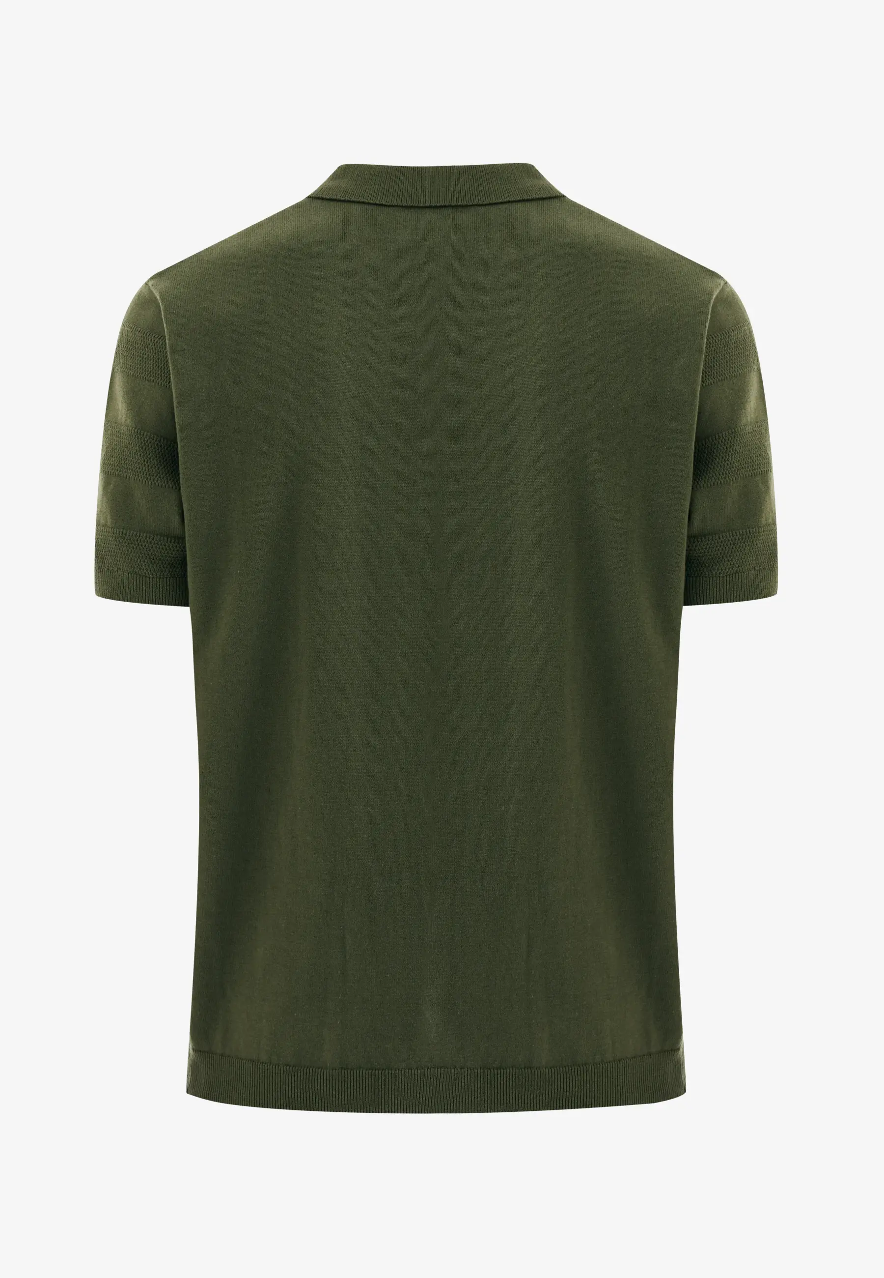 Jacquard Gestreepte Polo Groen