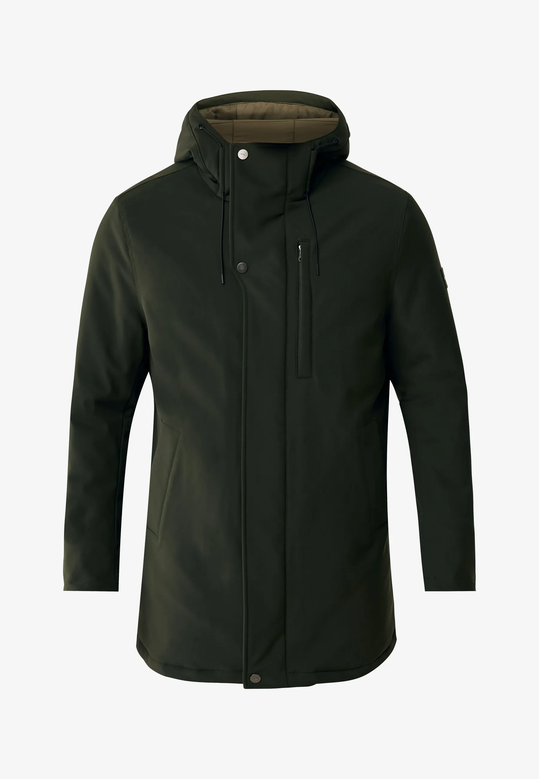 Padded Parka with Hood Warm Green