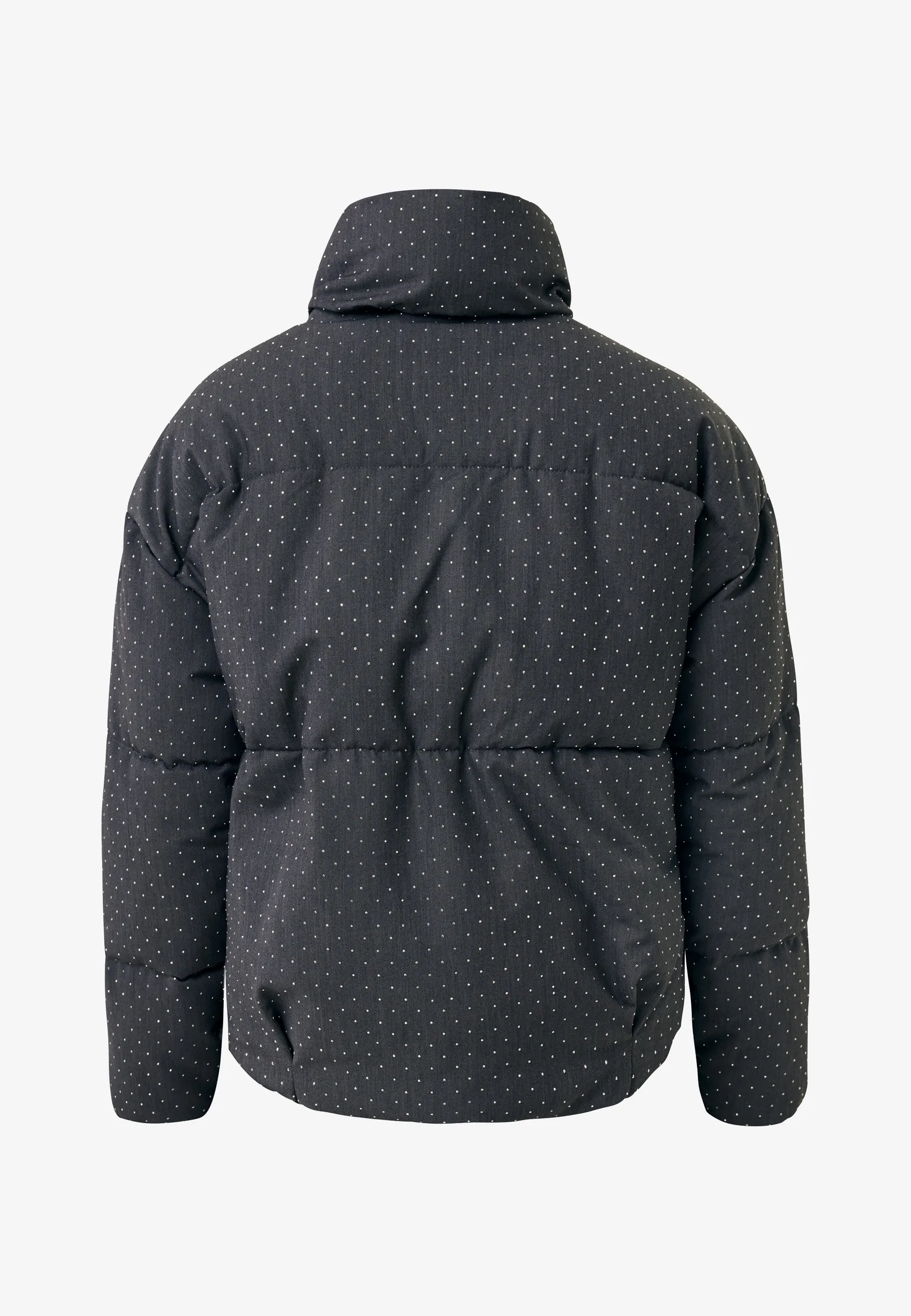 Embellished puffer Antraciet mêlee