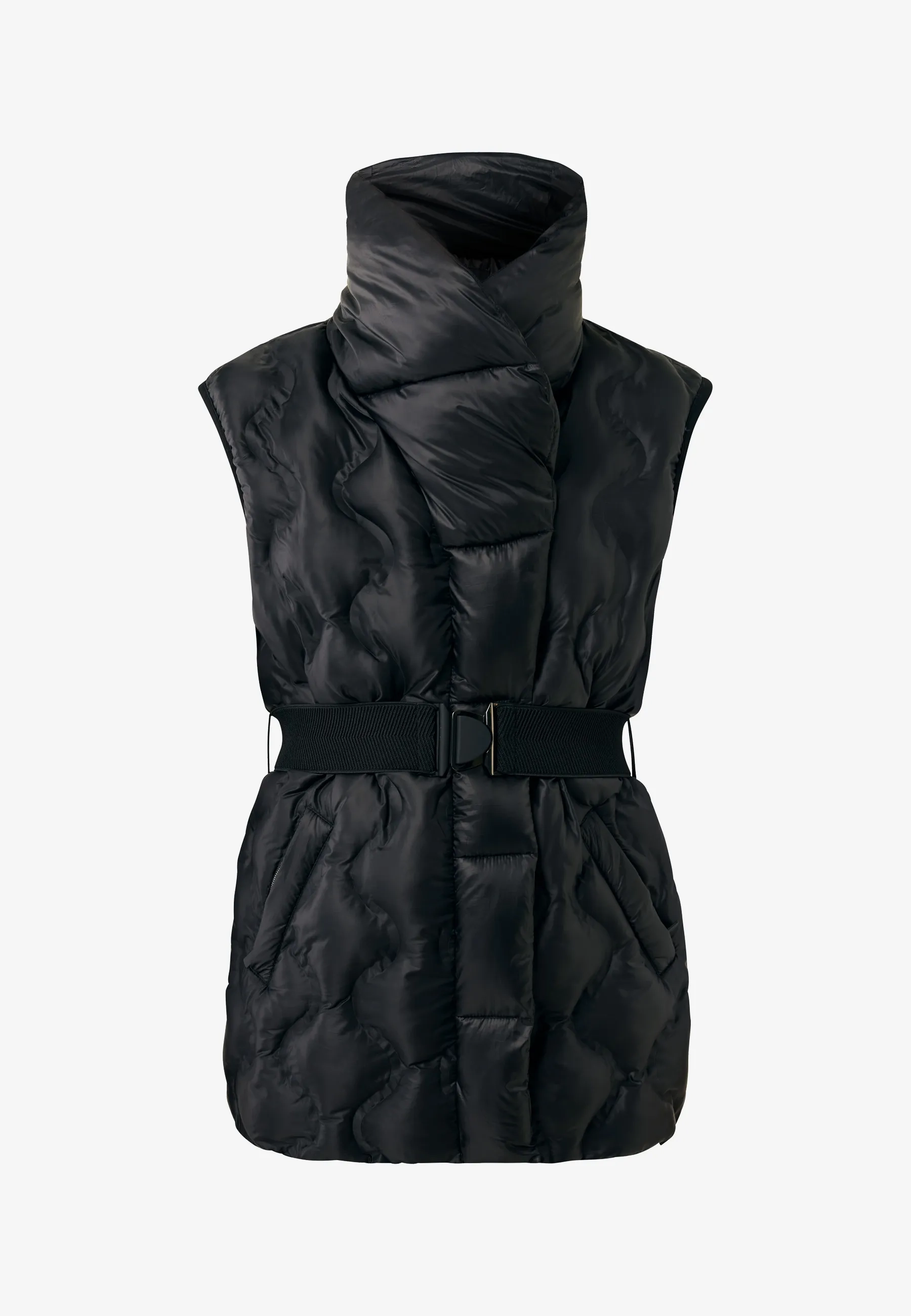 Bodywarmer met ceintuur Zwart