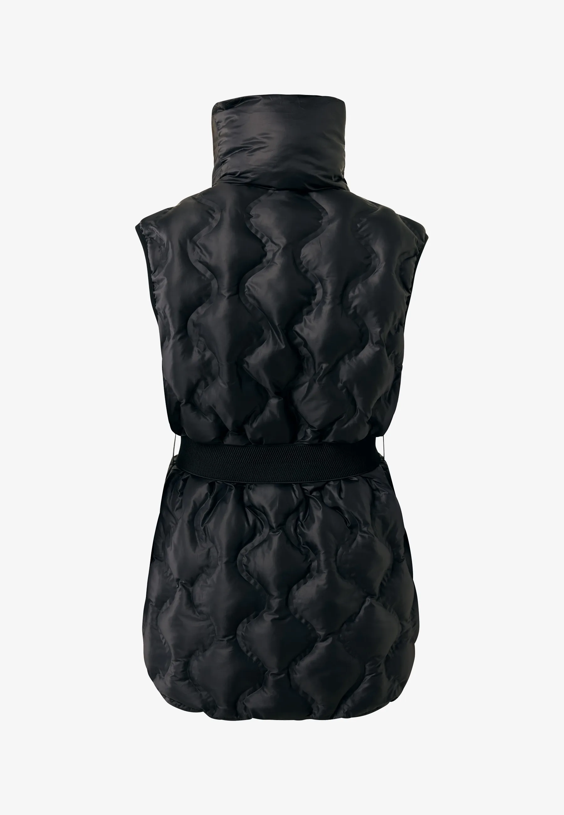 Bodywarmer met ceintuur Zwart
