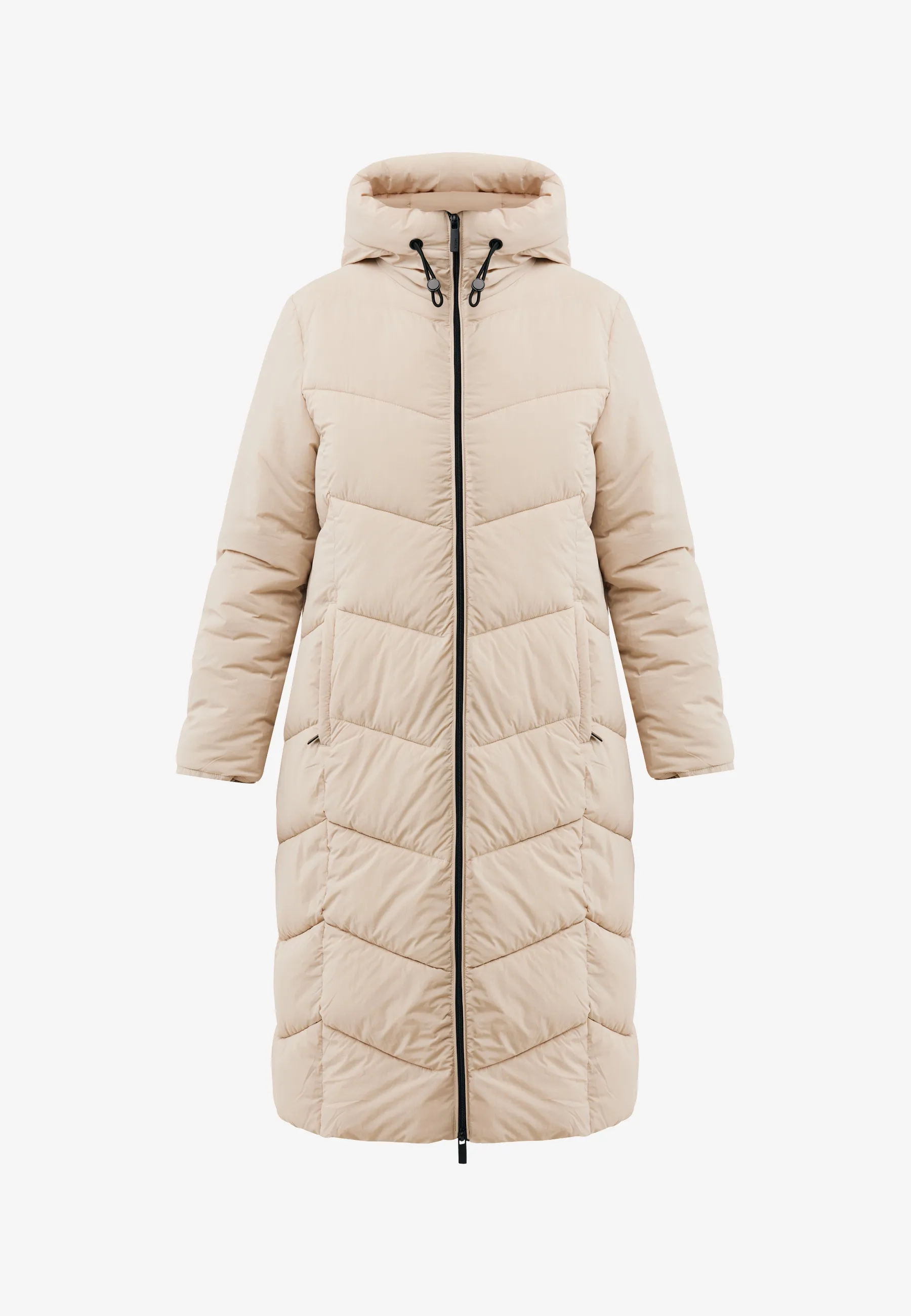 Lange puffer Licht tan