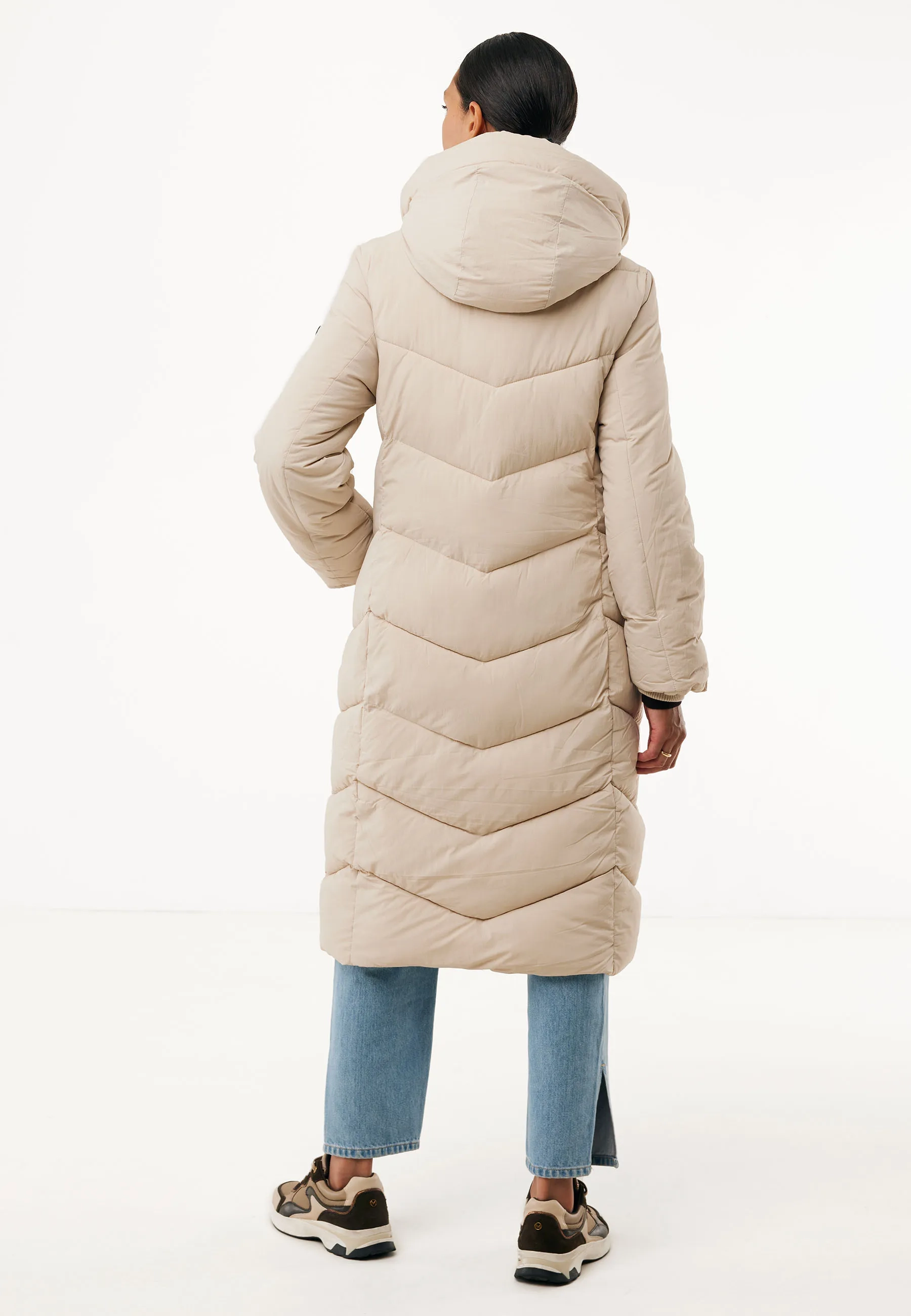 Lange puffer Licht tan