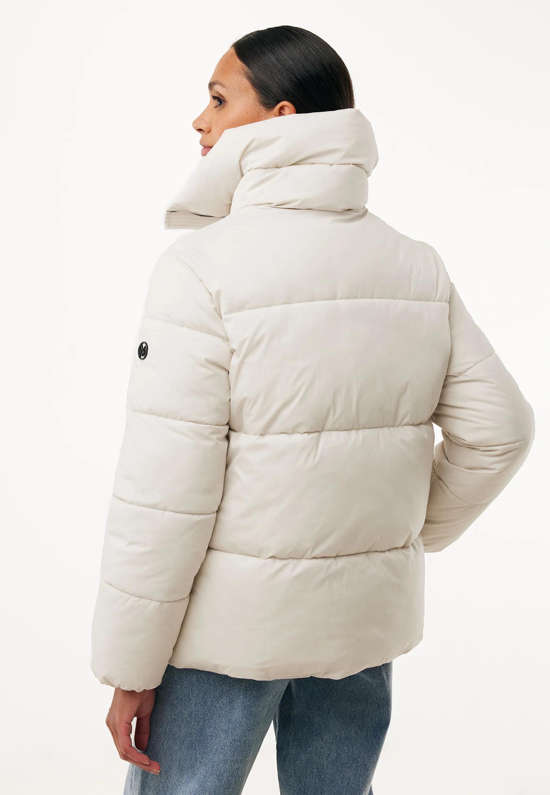 Korte puffer Gebroken wit