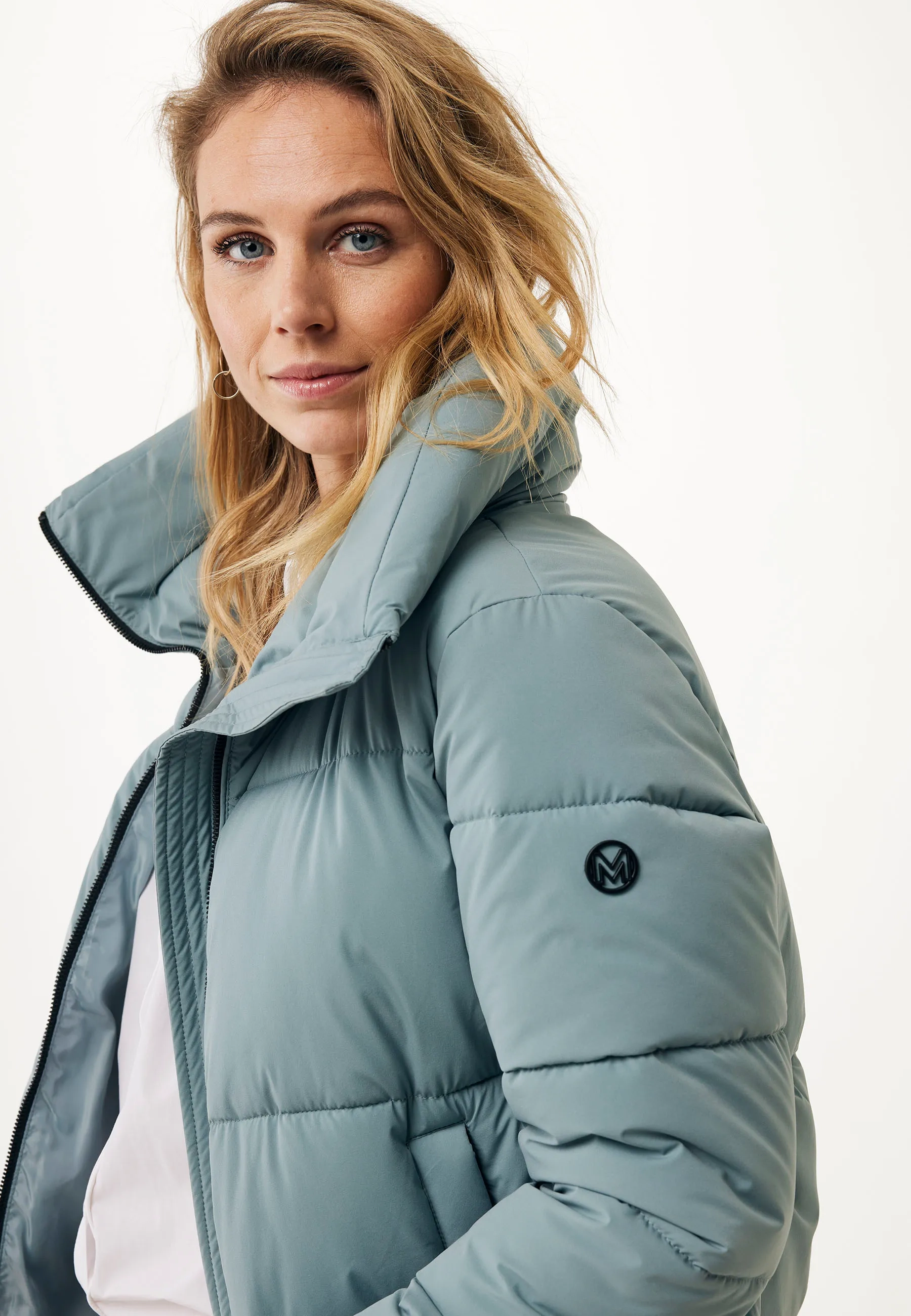 Korte puffer Smoke blue