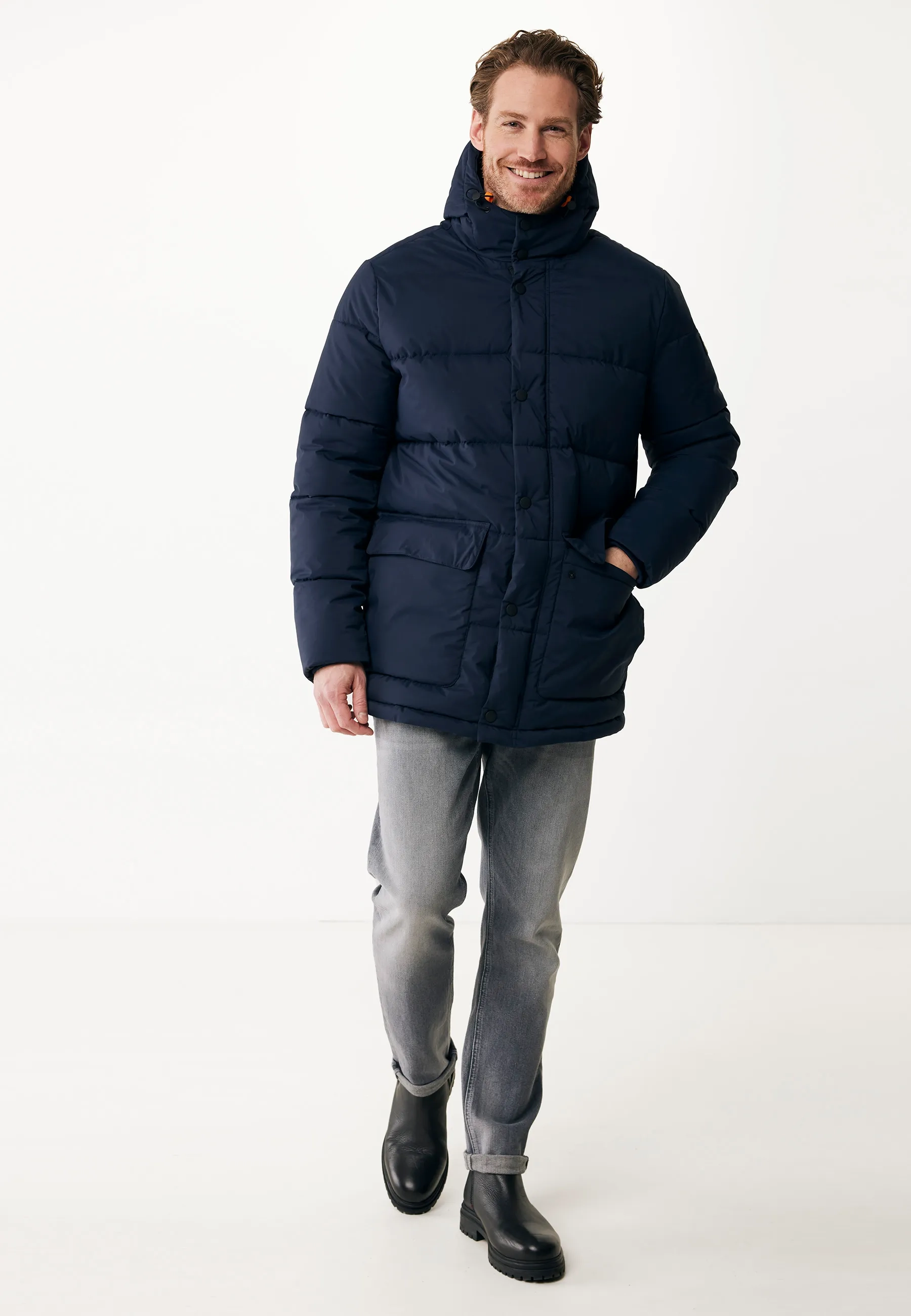 Ribstop Puffer Jacket Mid Navy