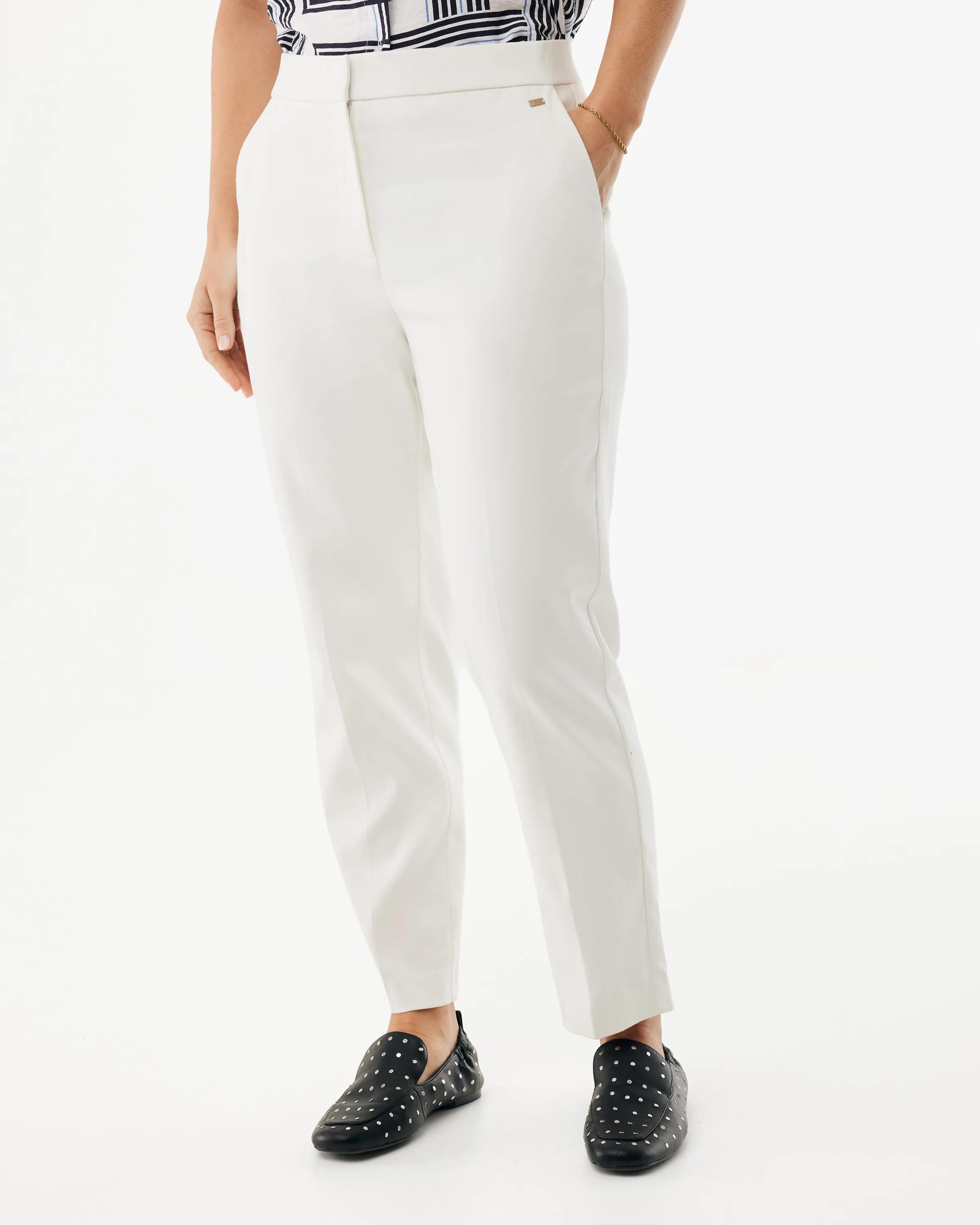 Cosmea Broek Tapered Fit Off White