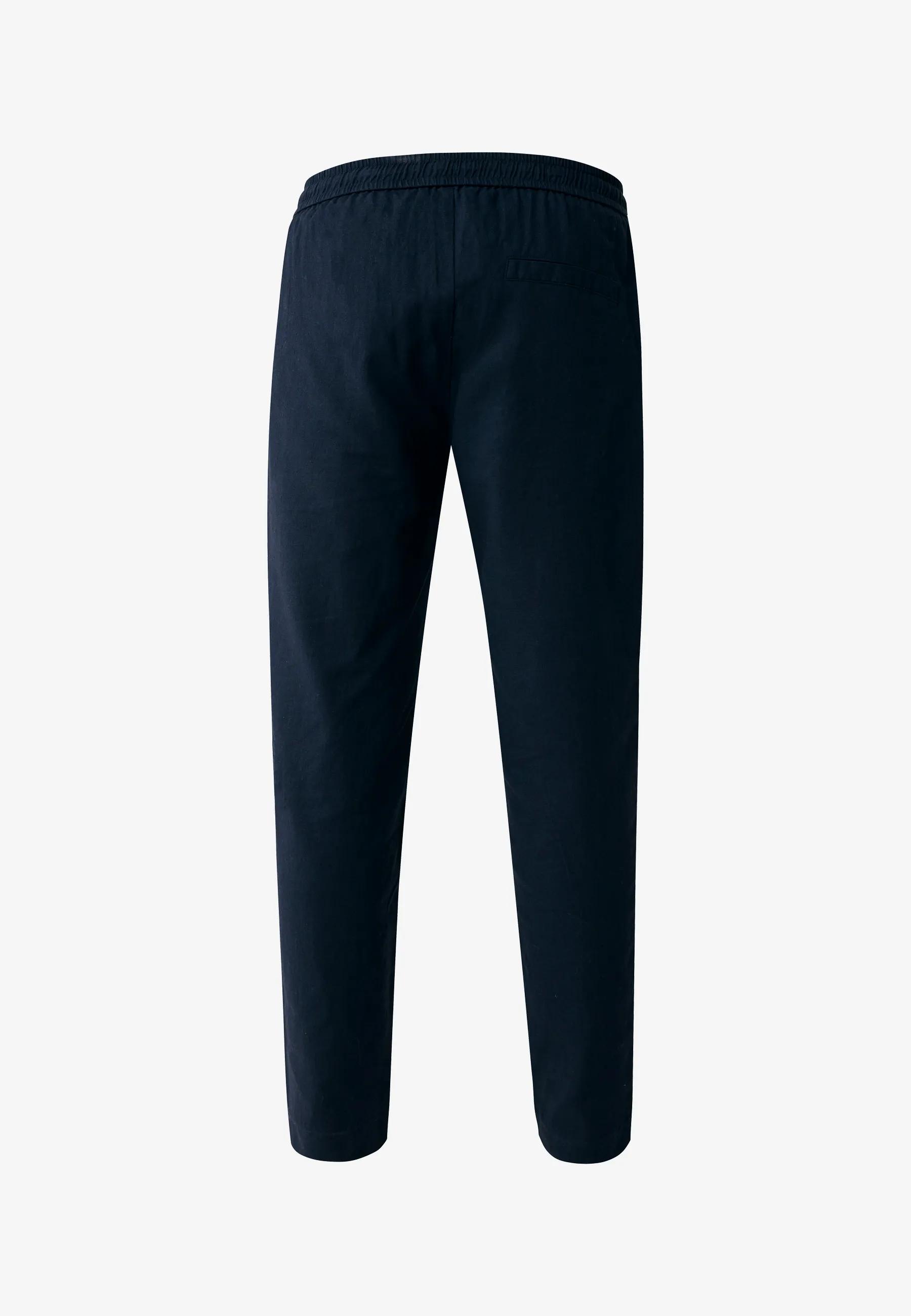 Ethan Basic Leinenhose Navy