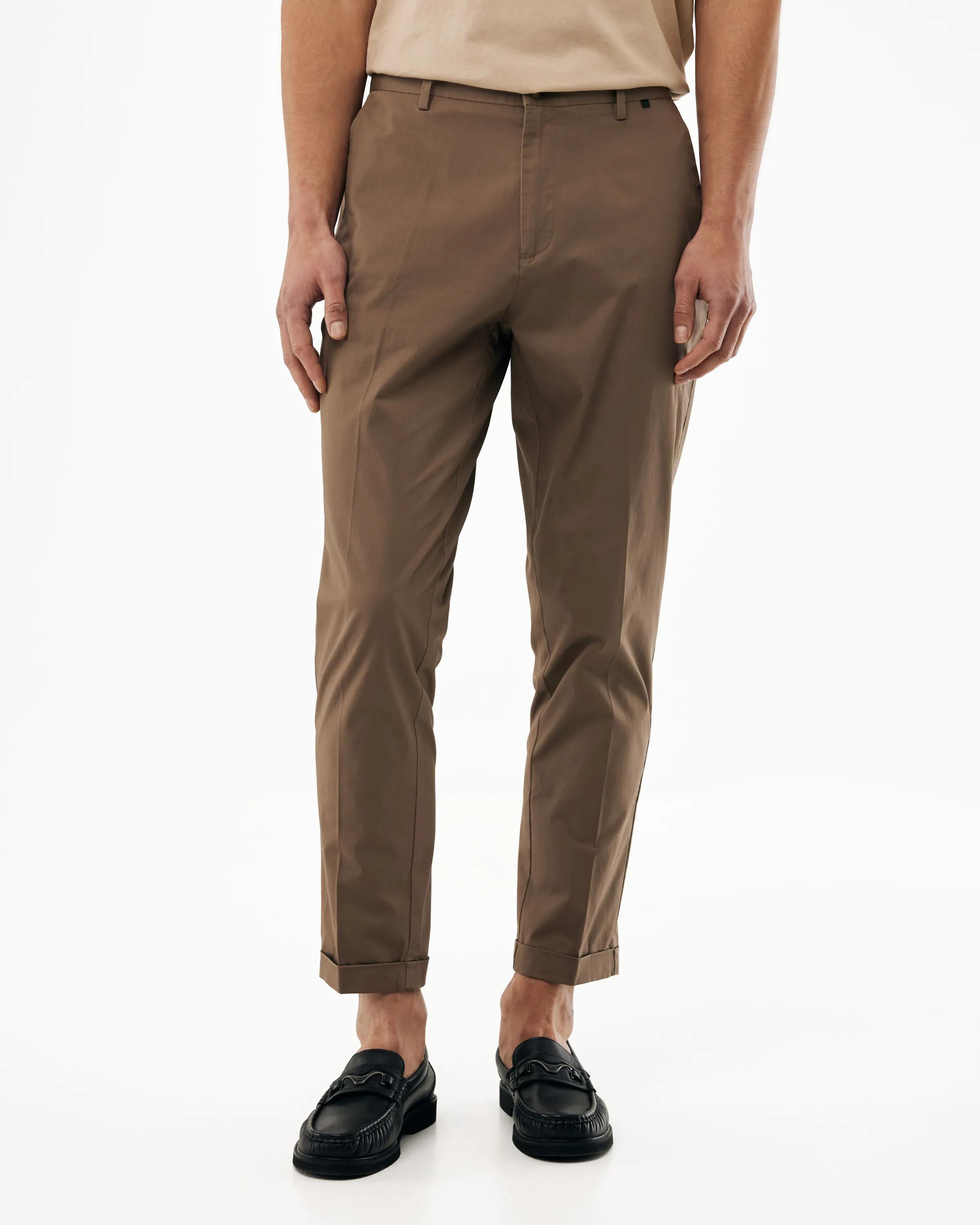 Popelinehose Graubeige
