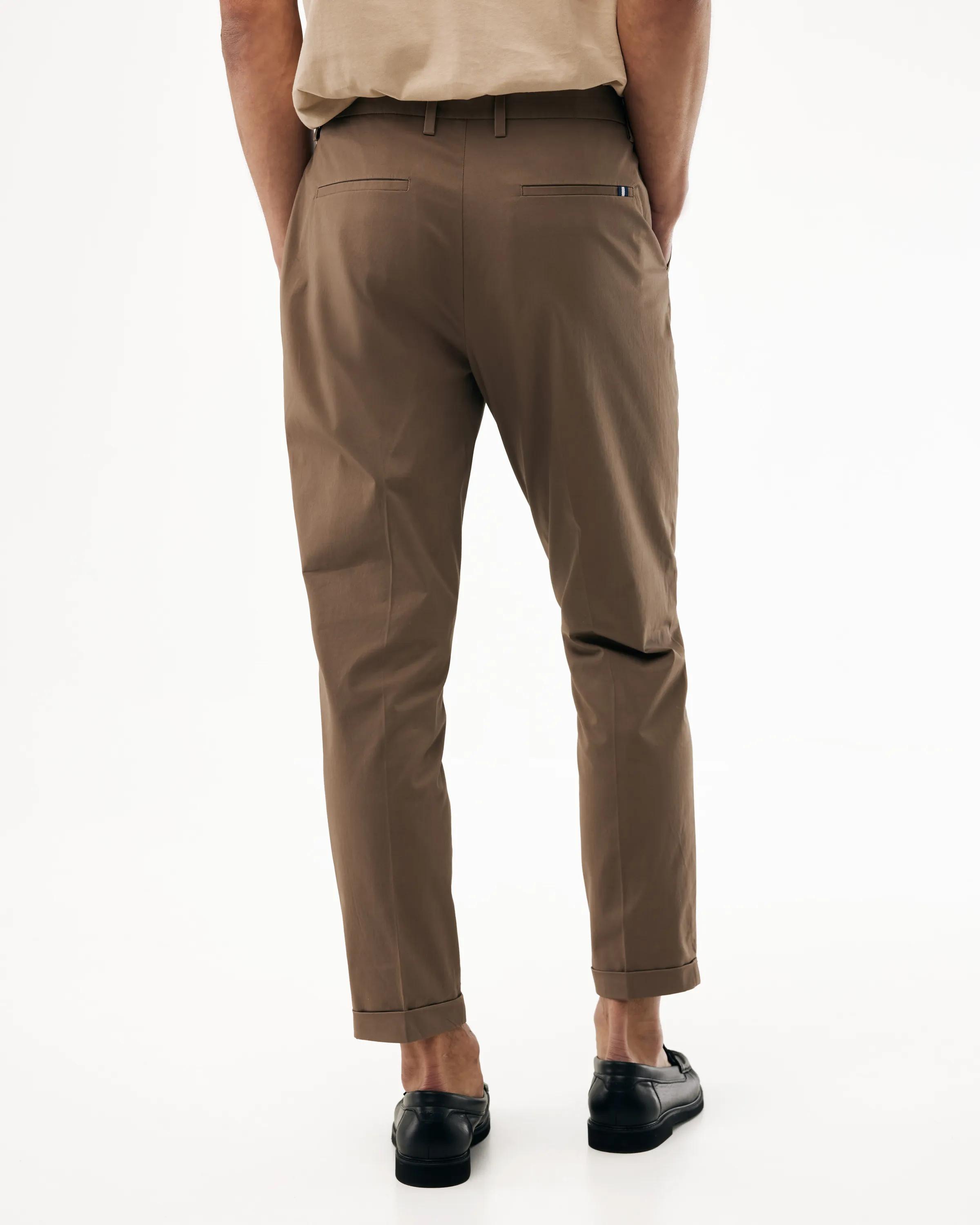 Popelinehose Graubeige