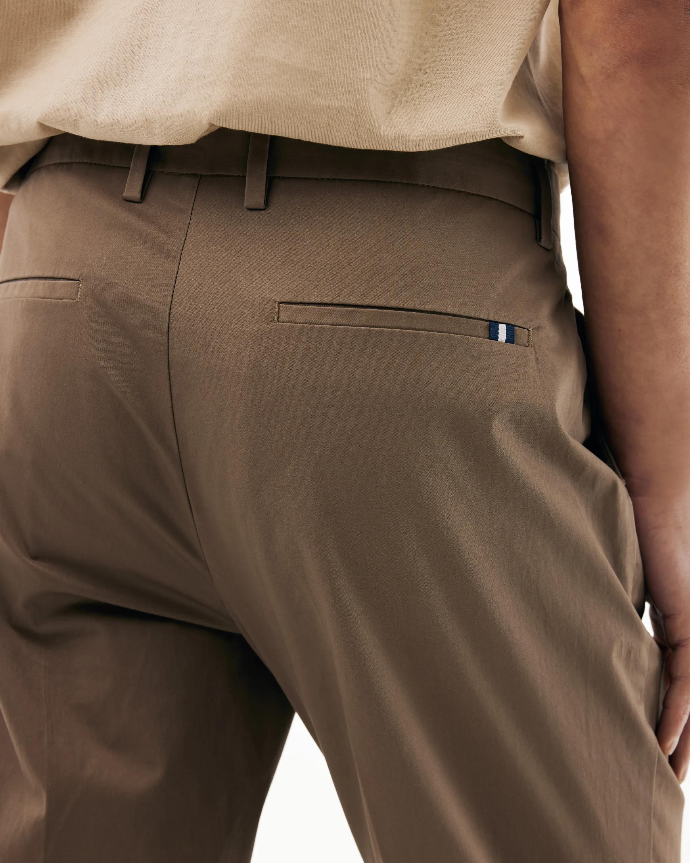 Popelinehose Graubeige