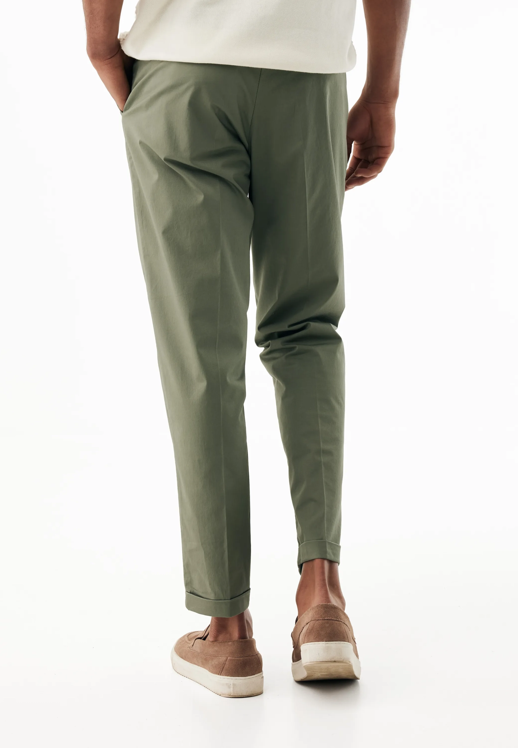 Poplin Broek Groen