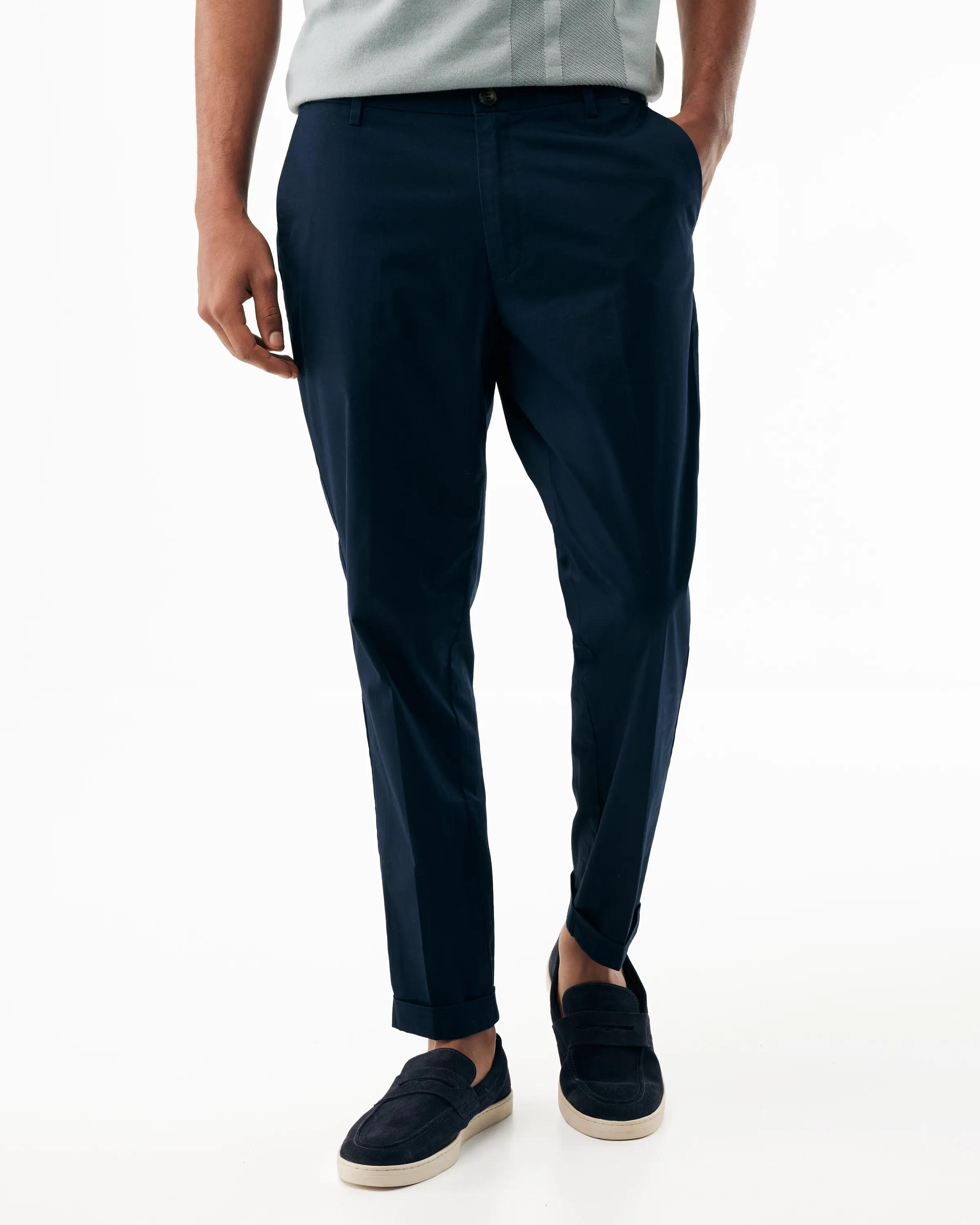 Popelinehose Mittelnavy