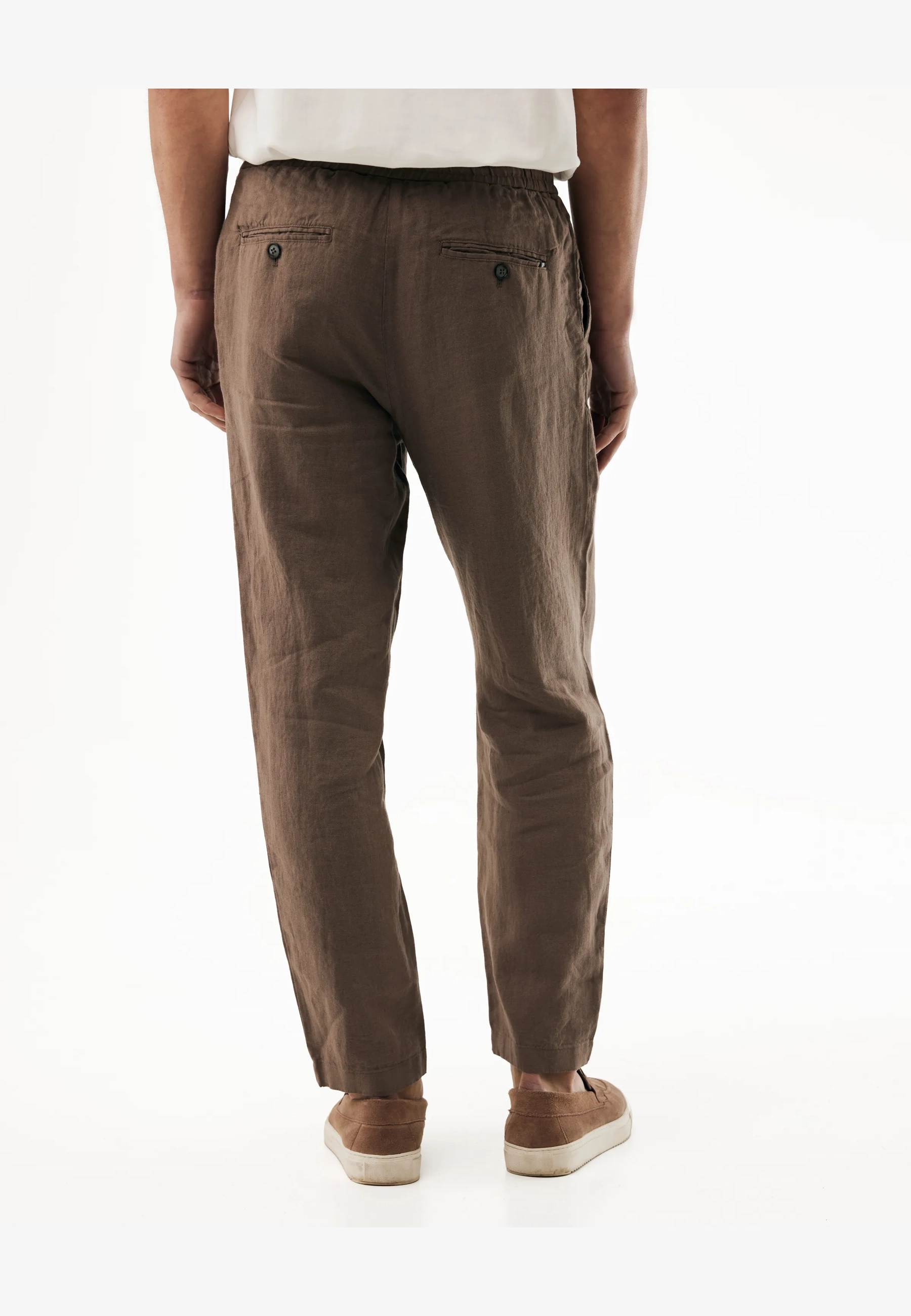 Linnen broek Middenbruin