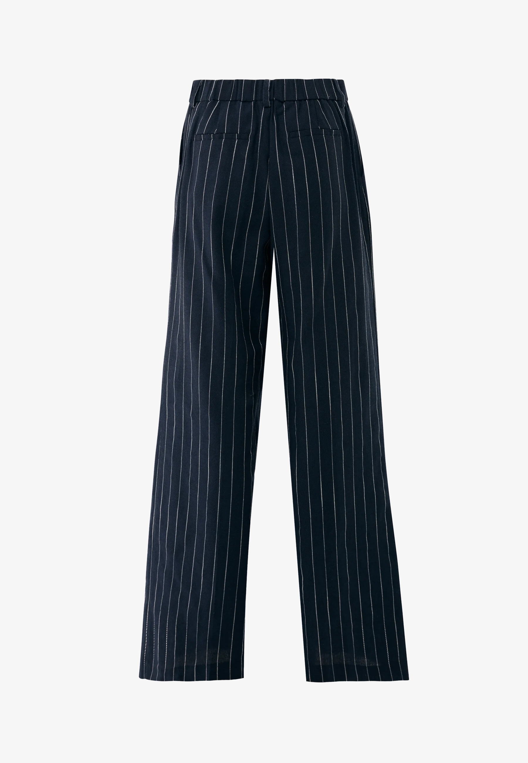 Mexx Women | Midnight blue wide-leg pants with pinstripe