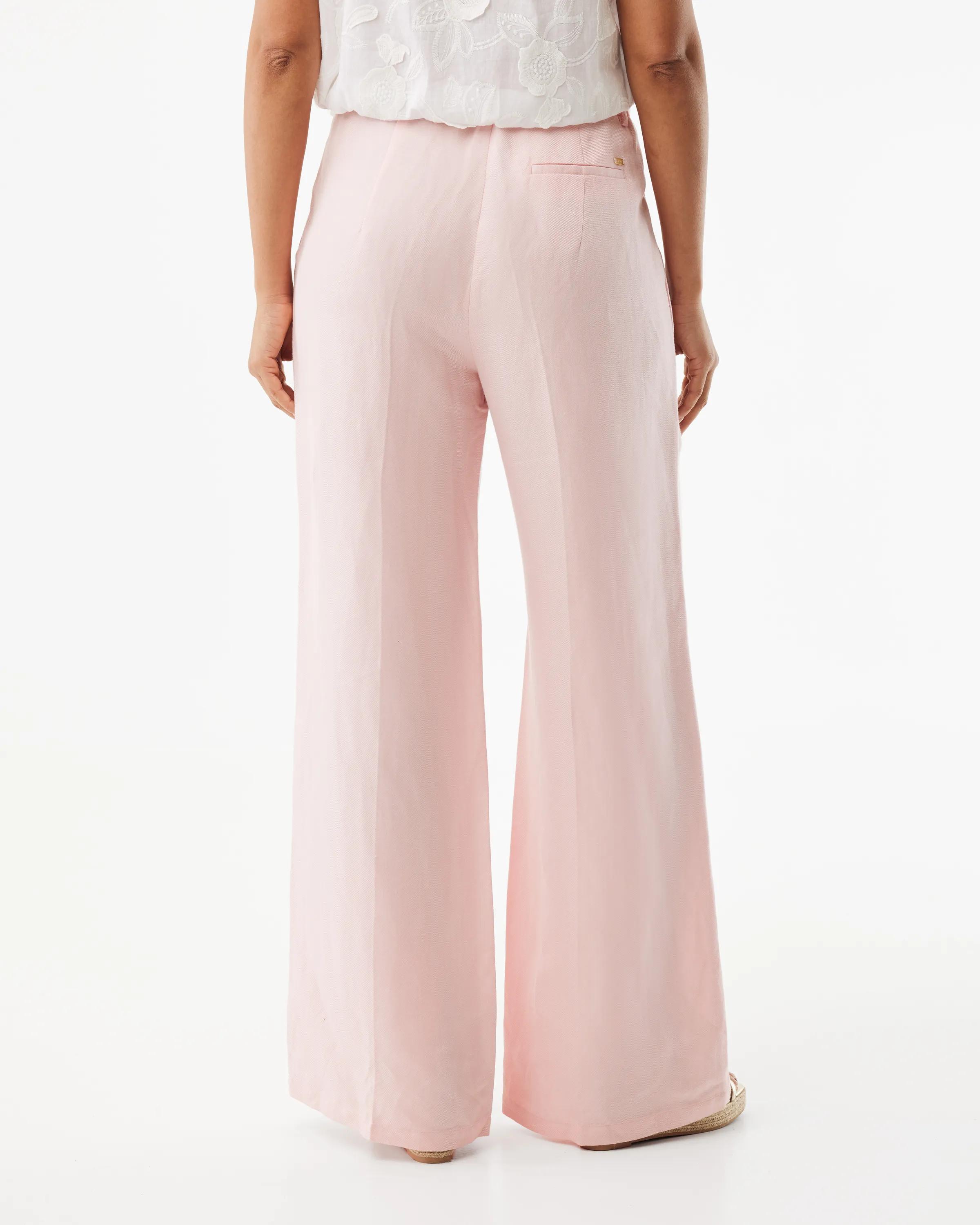 Linen Pants Wide Leg Light Pink