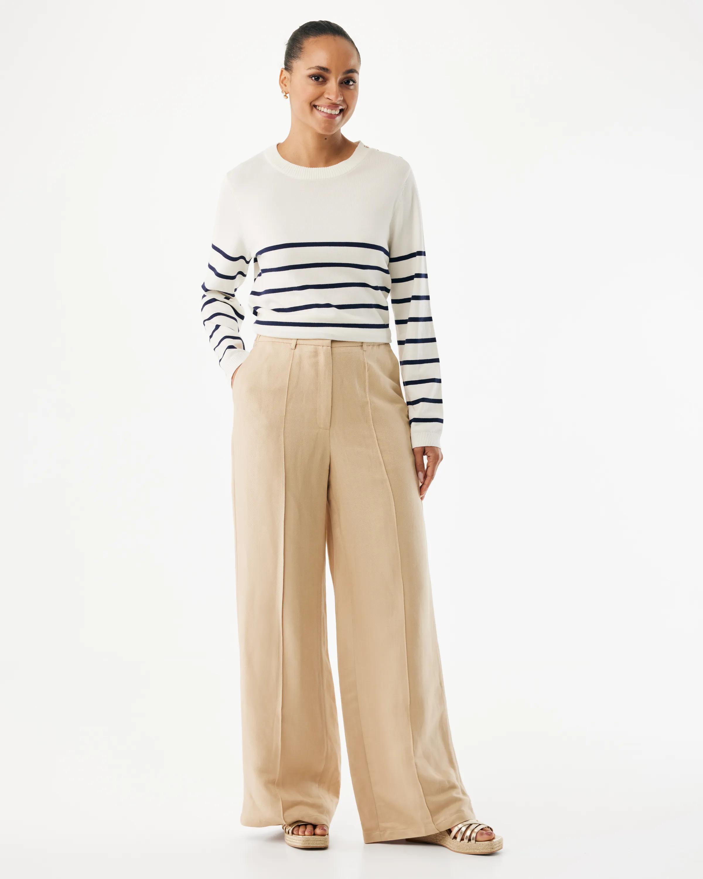 Linen Pants Wide Leg Light Tan