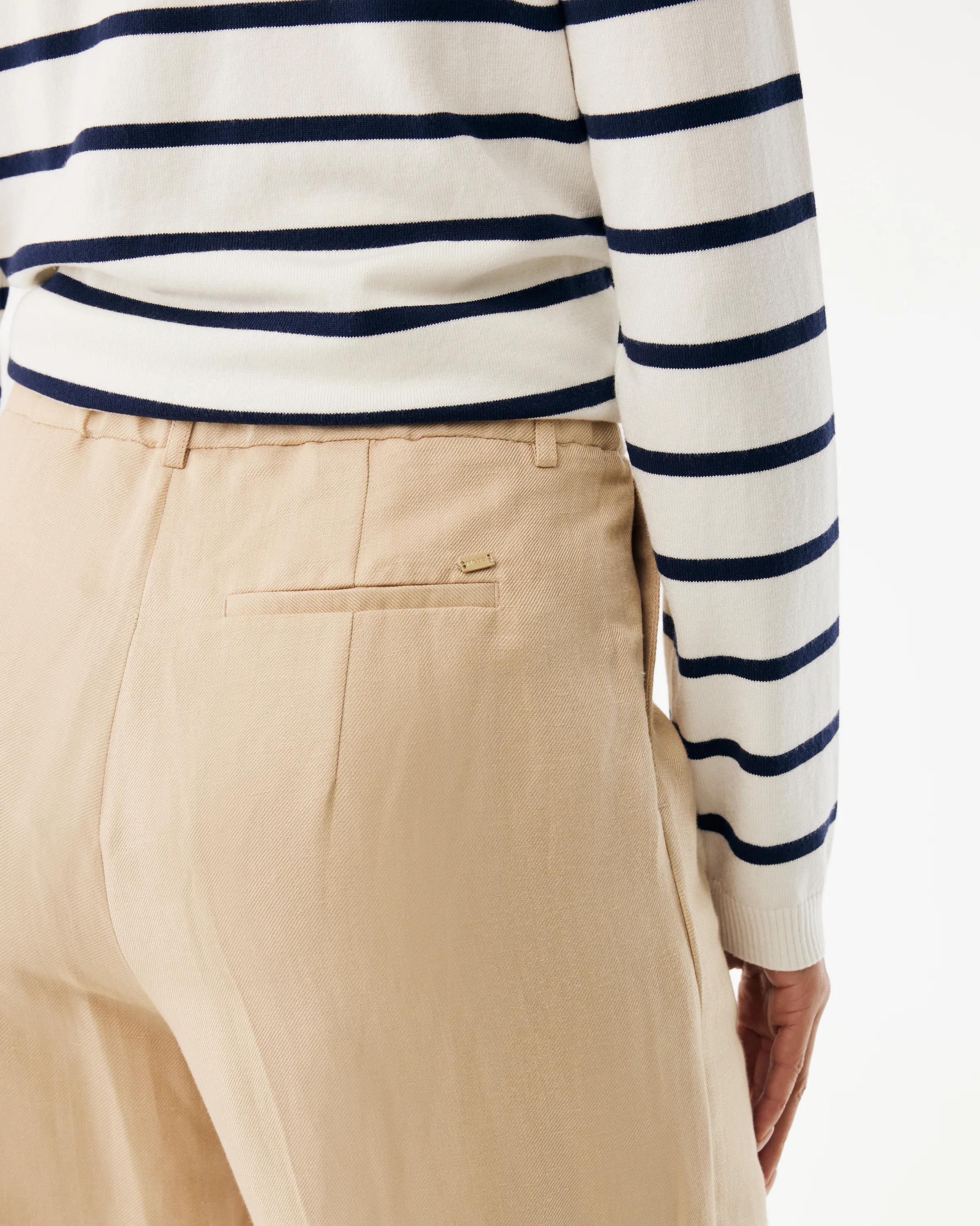 Linen Pants Wide Leg Light Tan