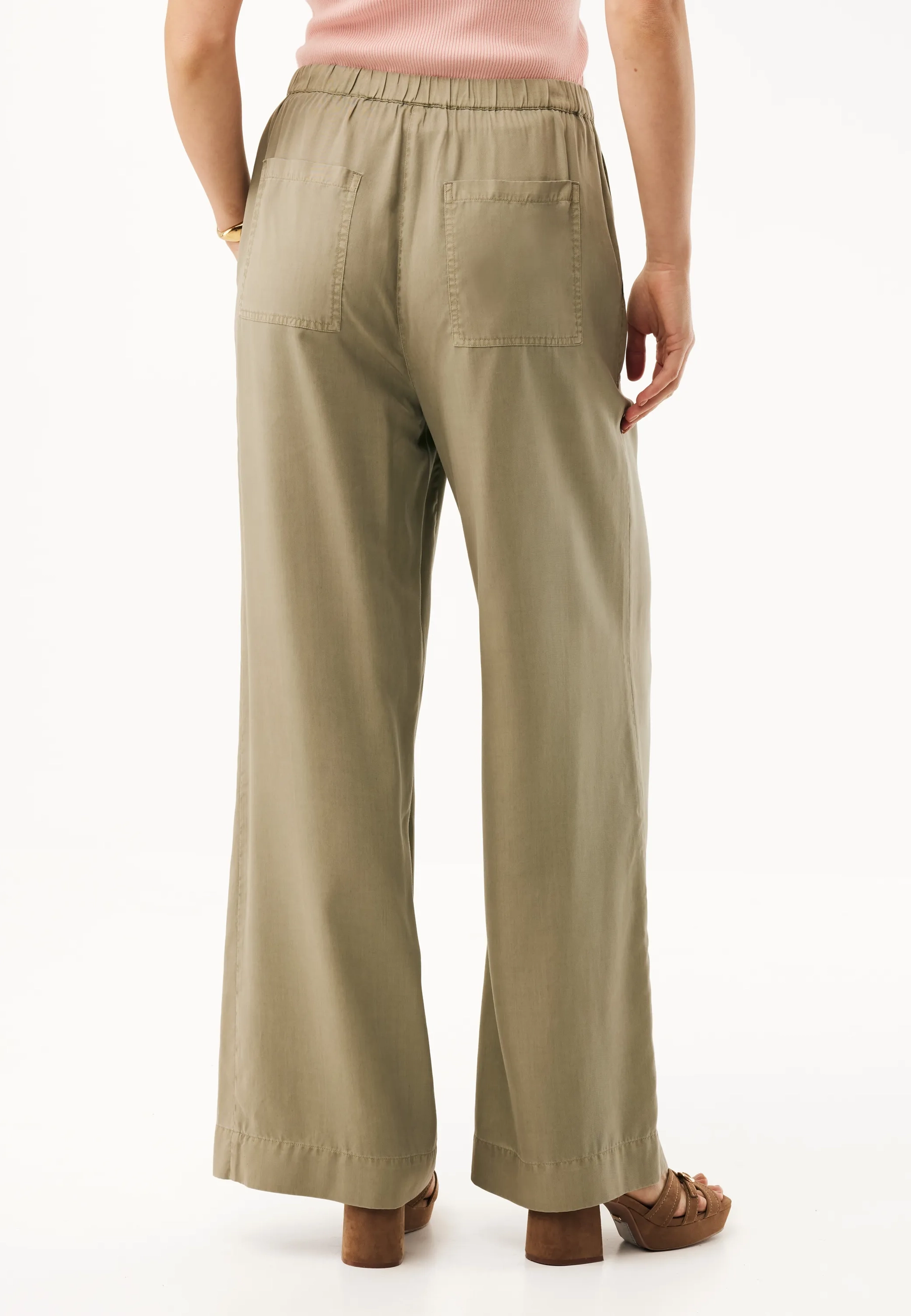 Mexx Women | Warm green wide-leg trousers