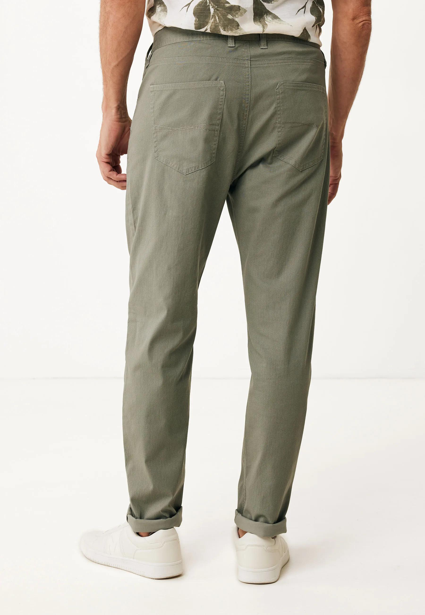 Allover-Print Chino-Hose Salbeigrün