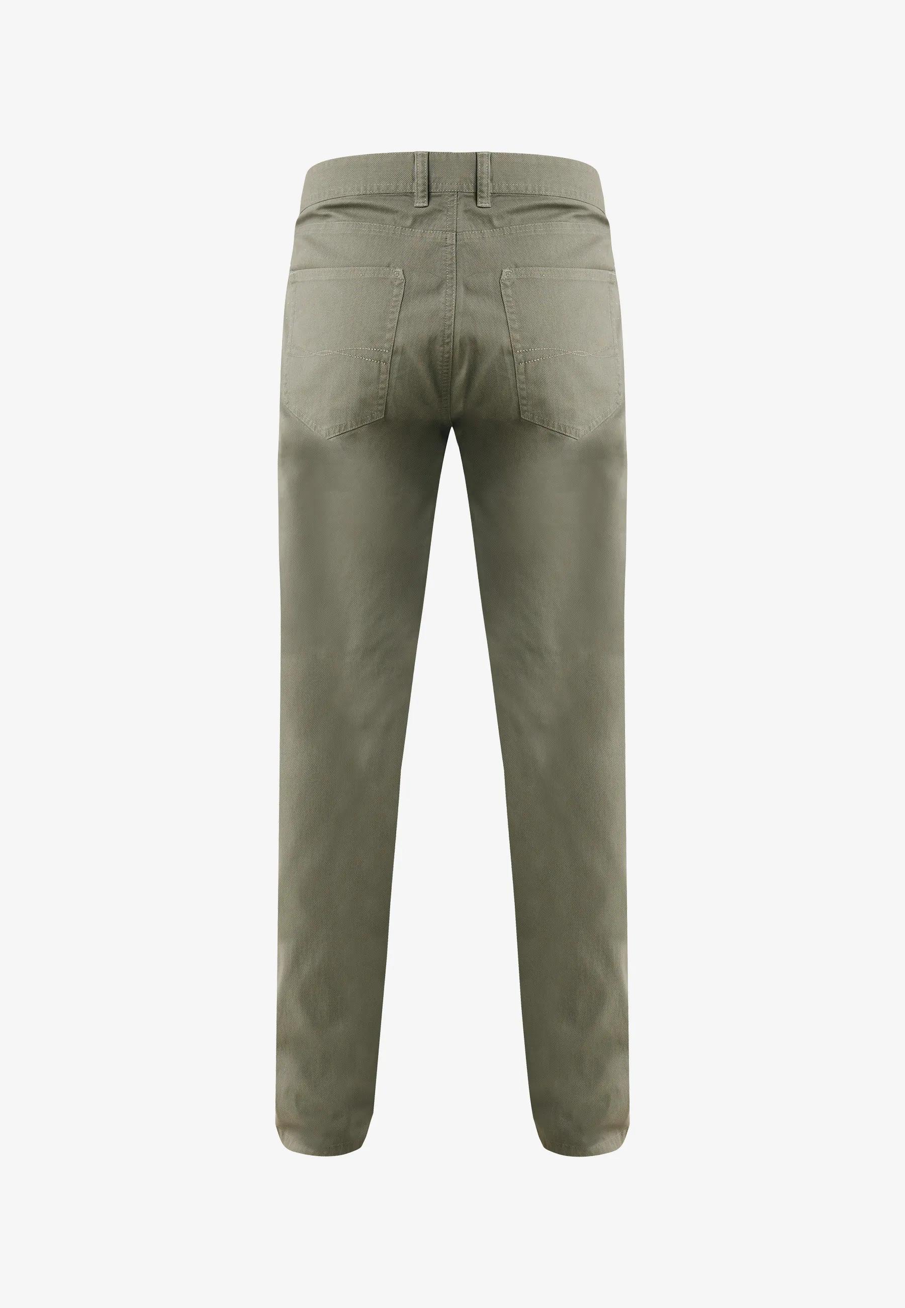 Allover-Print Chino-Hose Salbeigrün